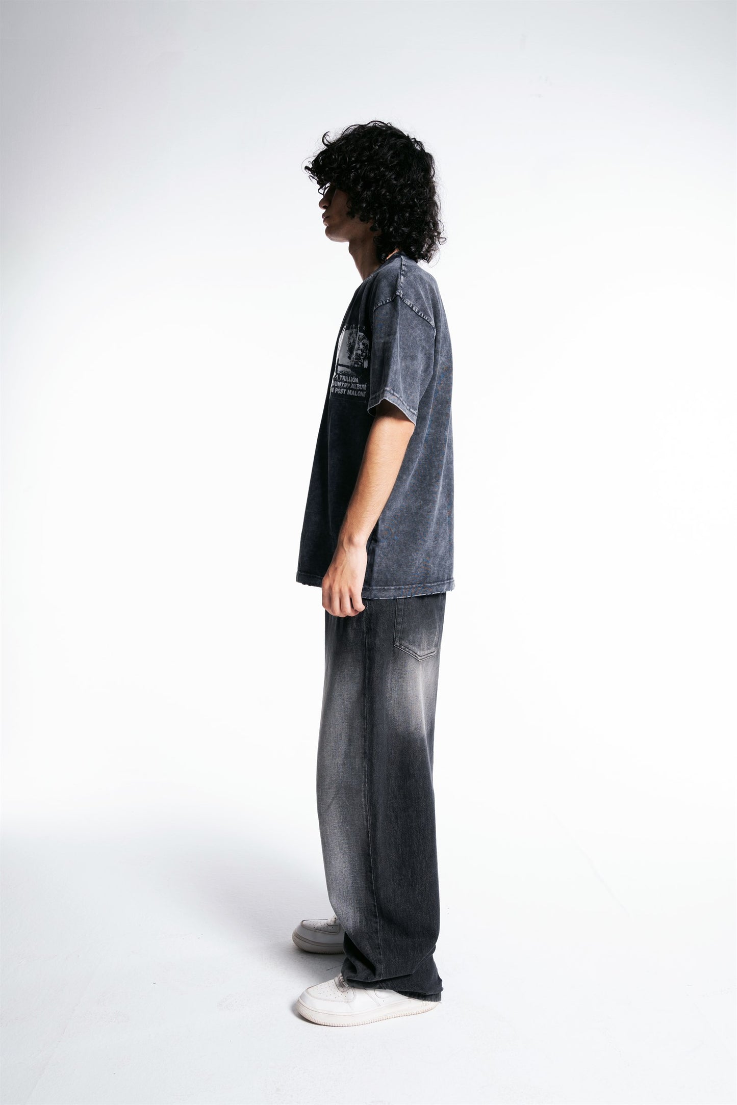 T-SHIRT WASHED TICKET ( GREY )