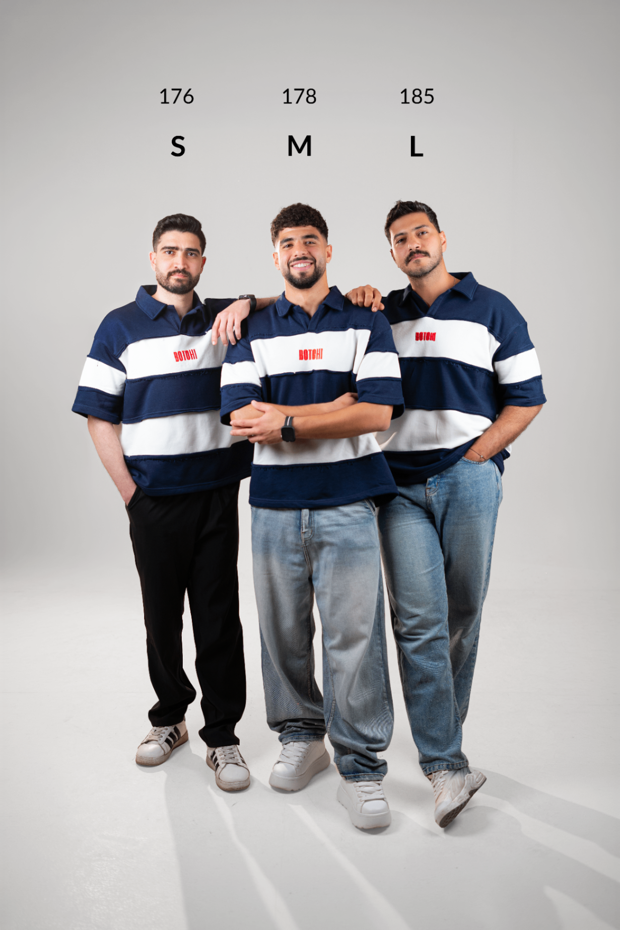 Raw Edge Polo (Navy & White)