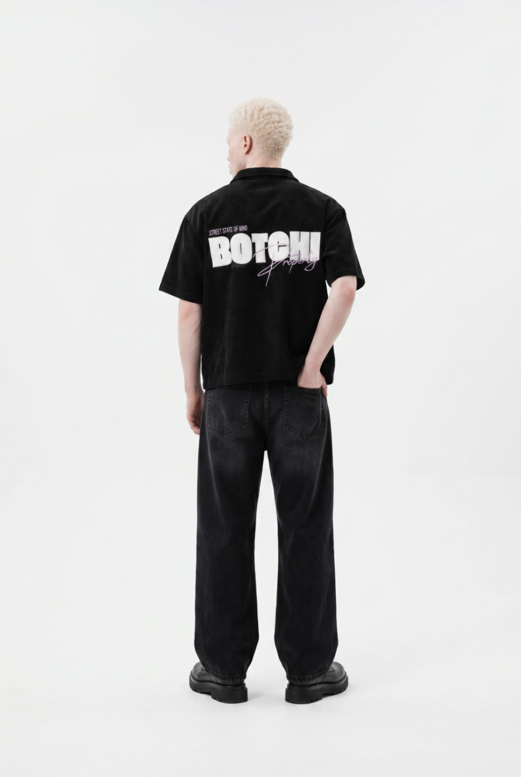 Essential kintted polo - Black