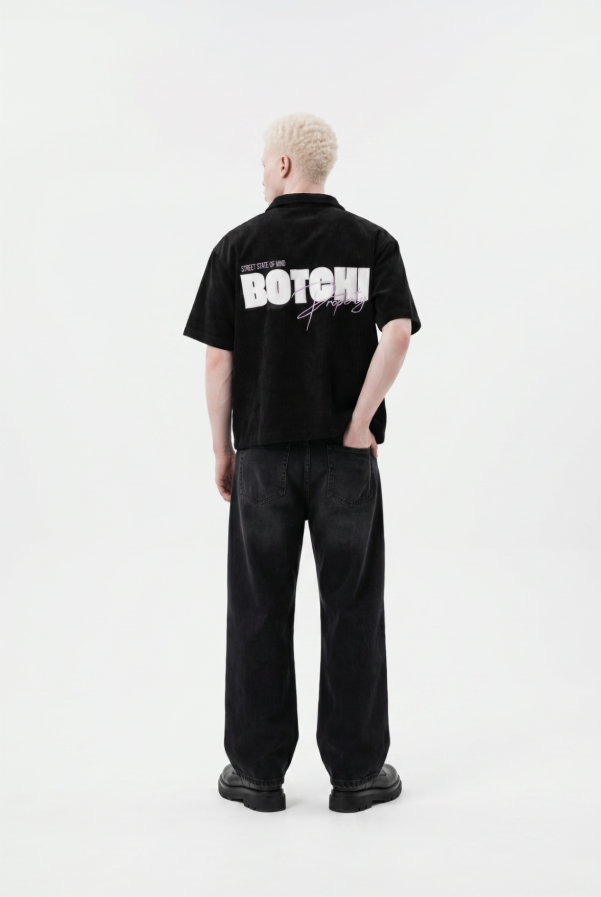Essential kintted polo - Black