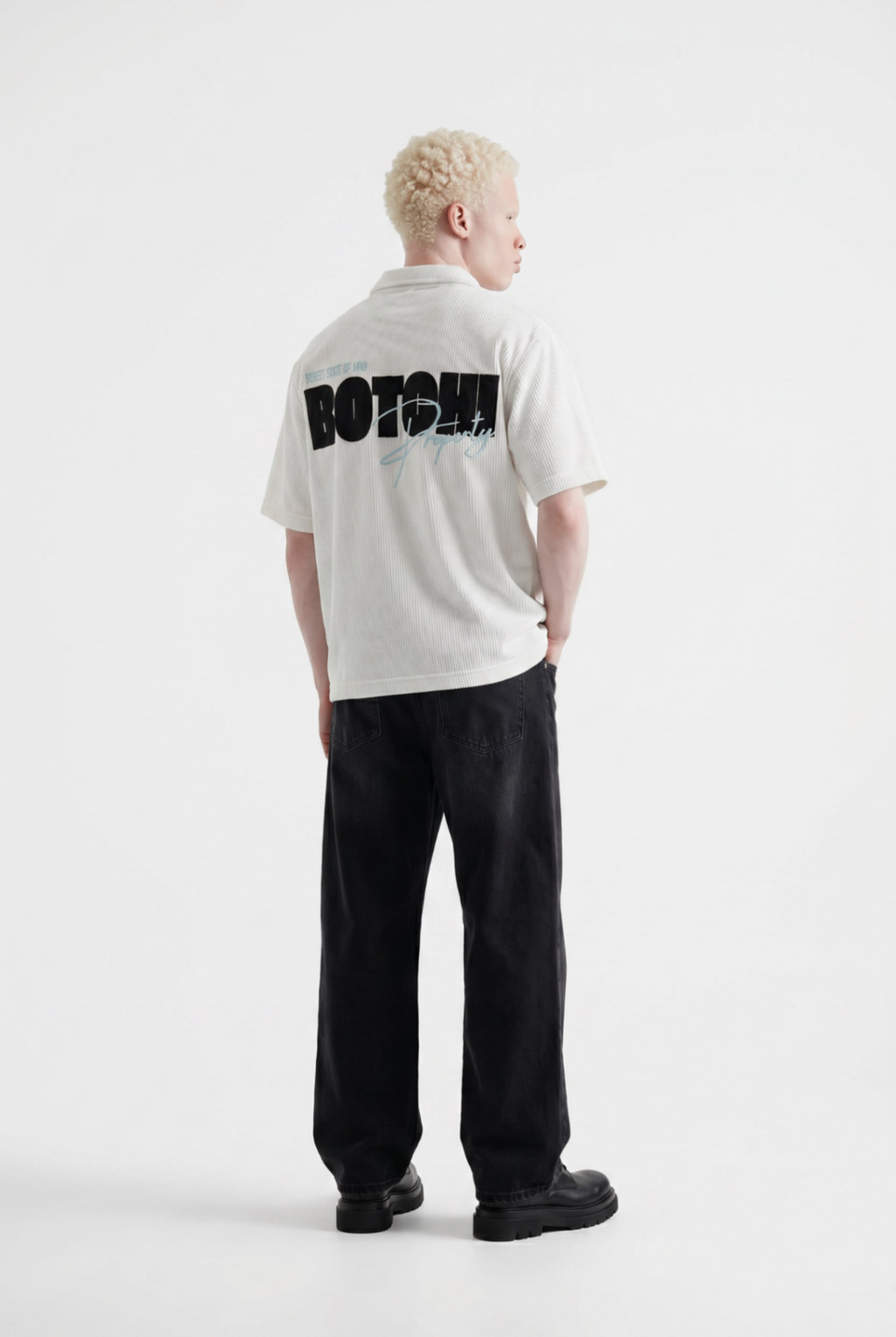Essential kintted polo - White