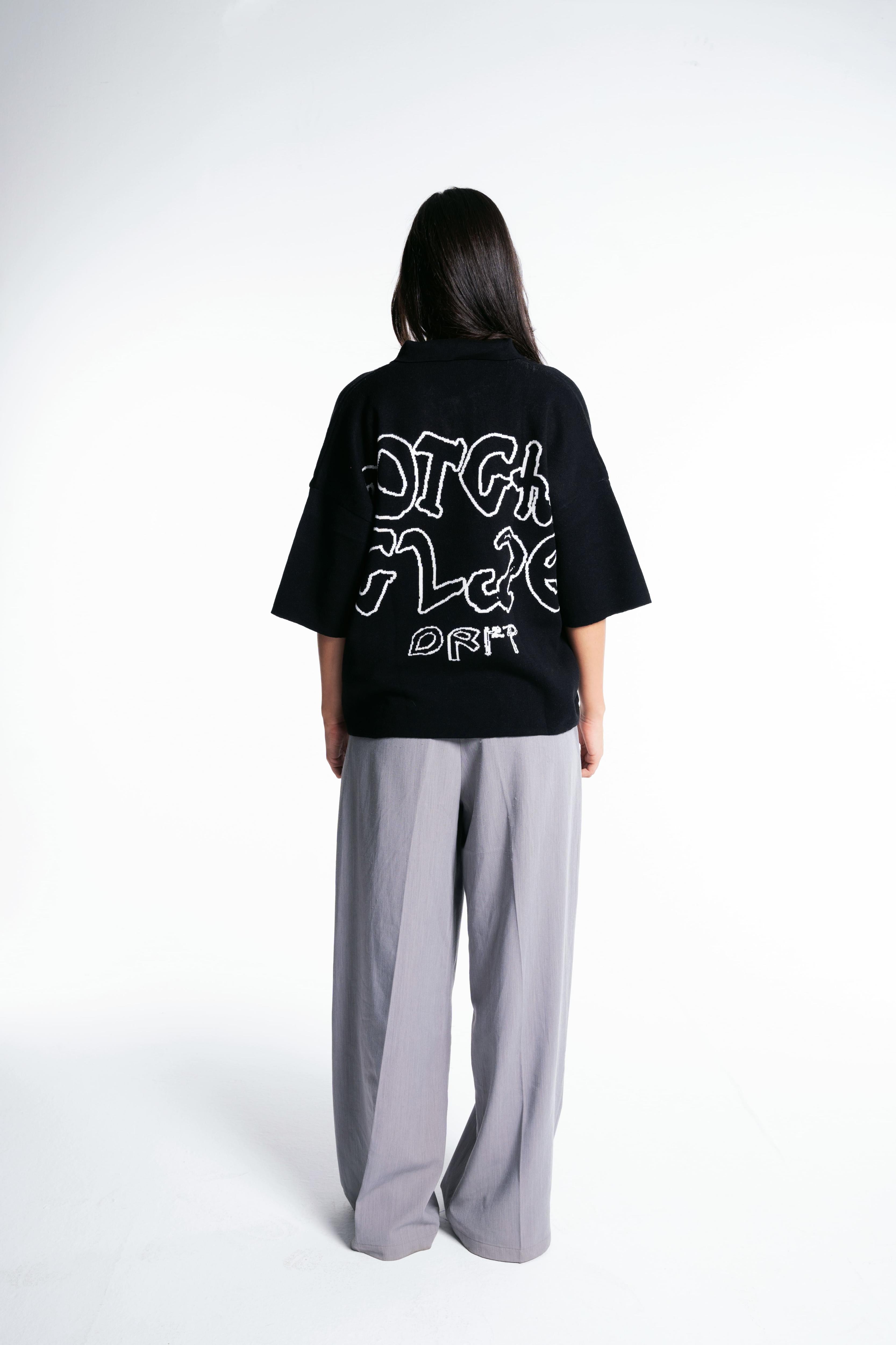 Botchi Knit Polo Black