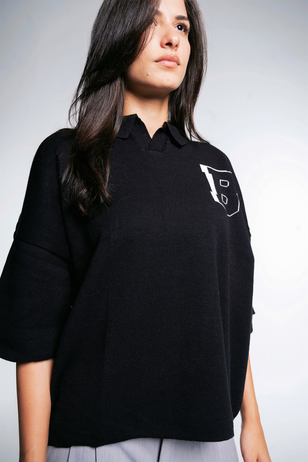 Botchi Knit Polo Black