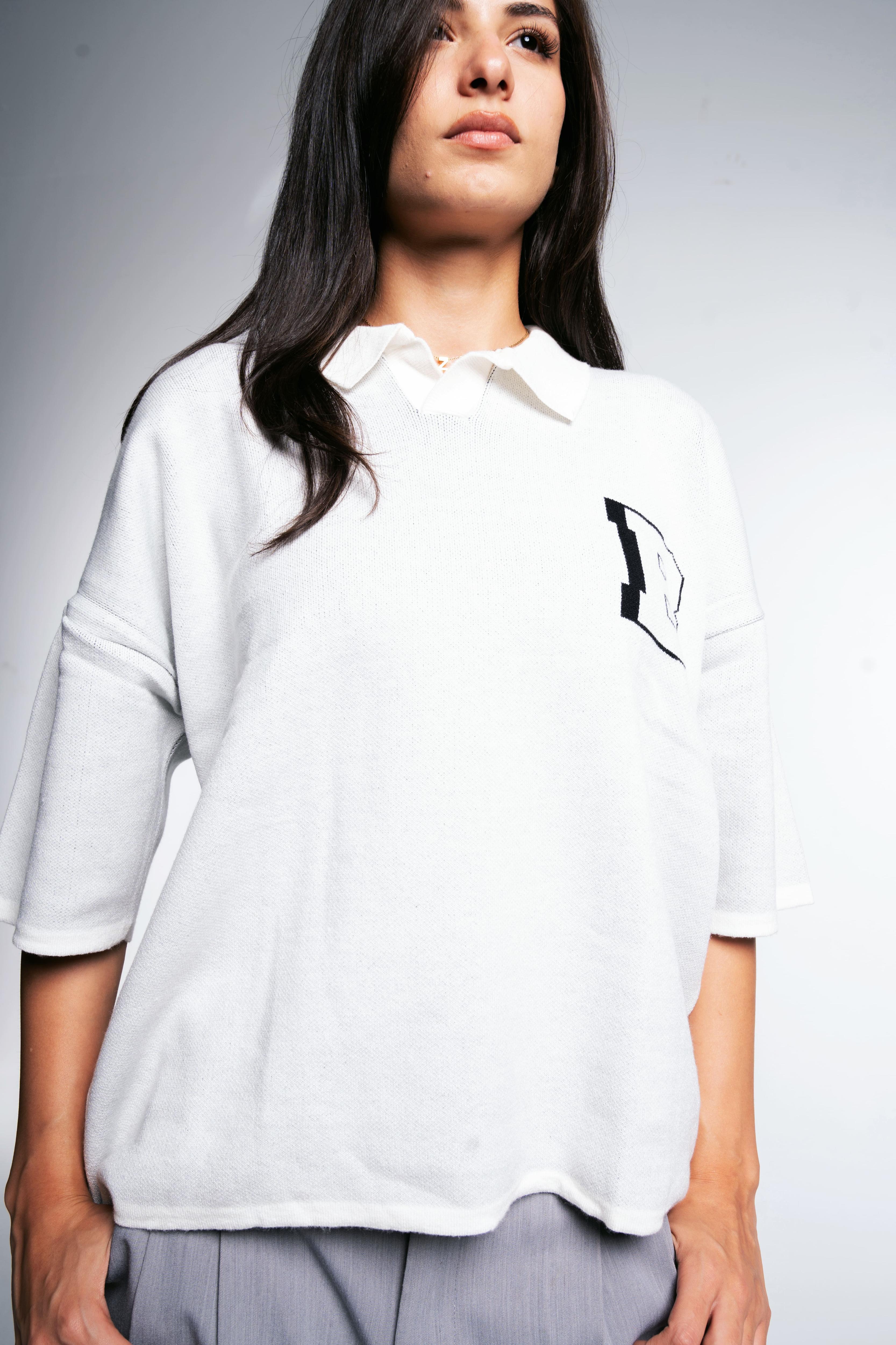 Botchi Knit Polo White