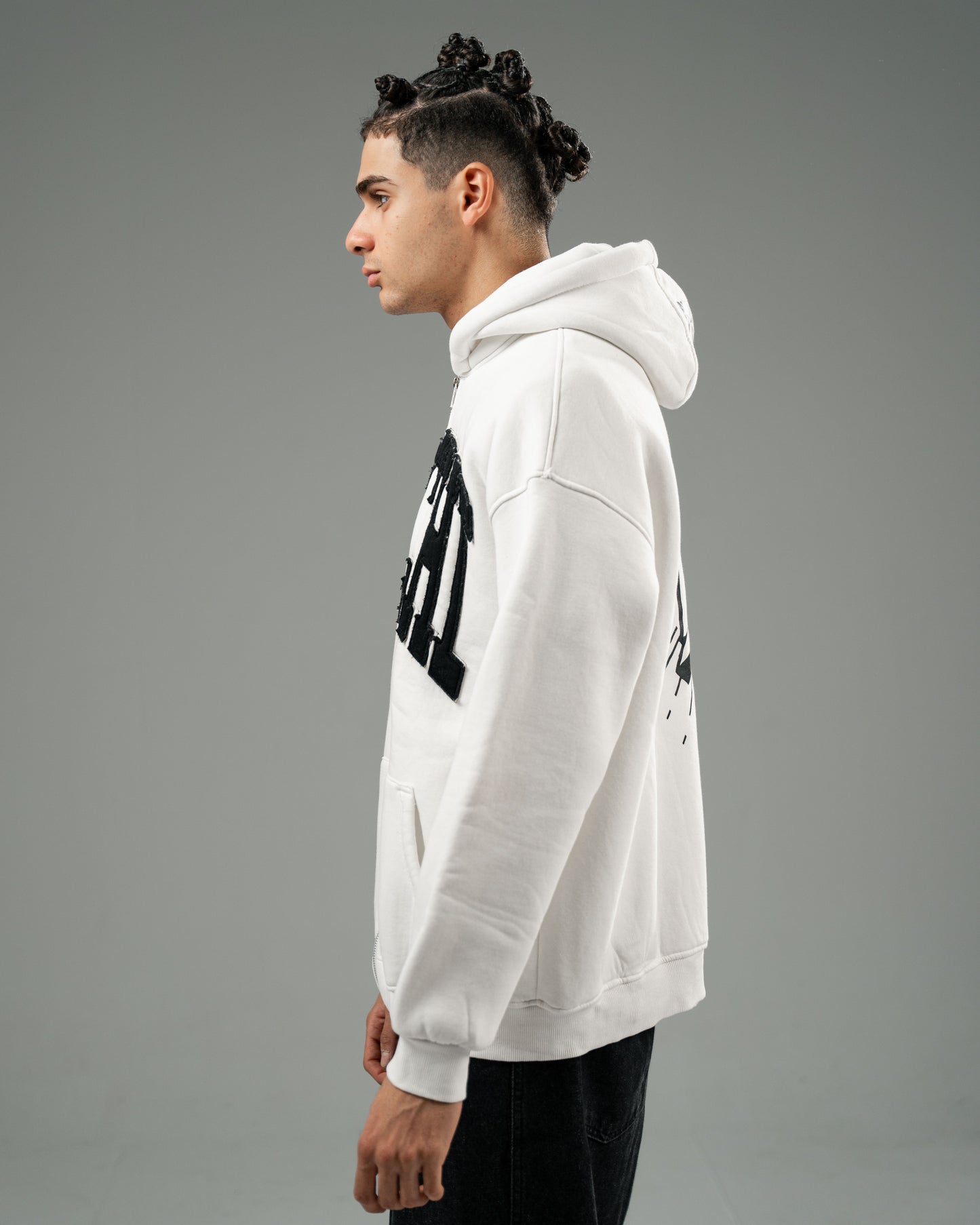 zip up white