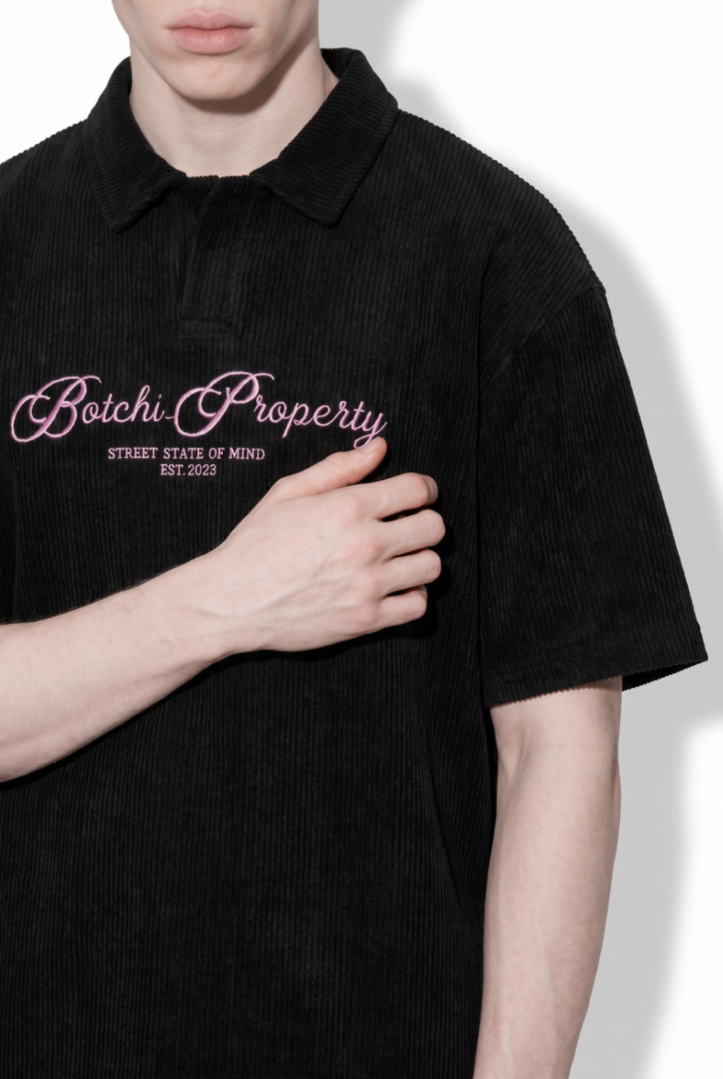 Essential kintted polo - Black