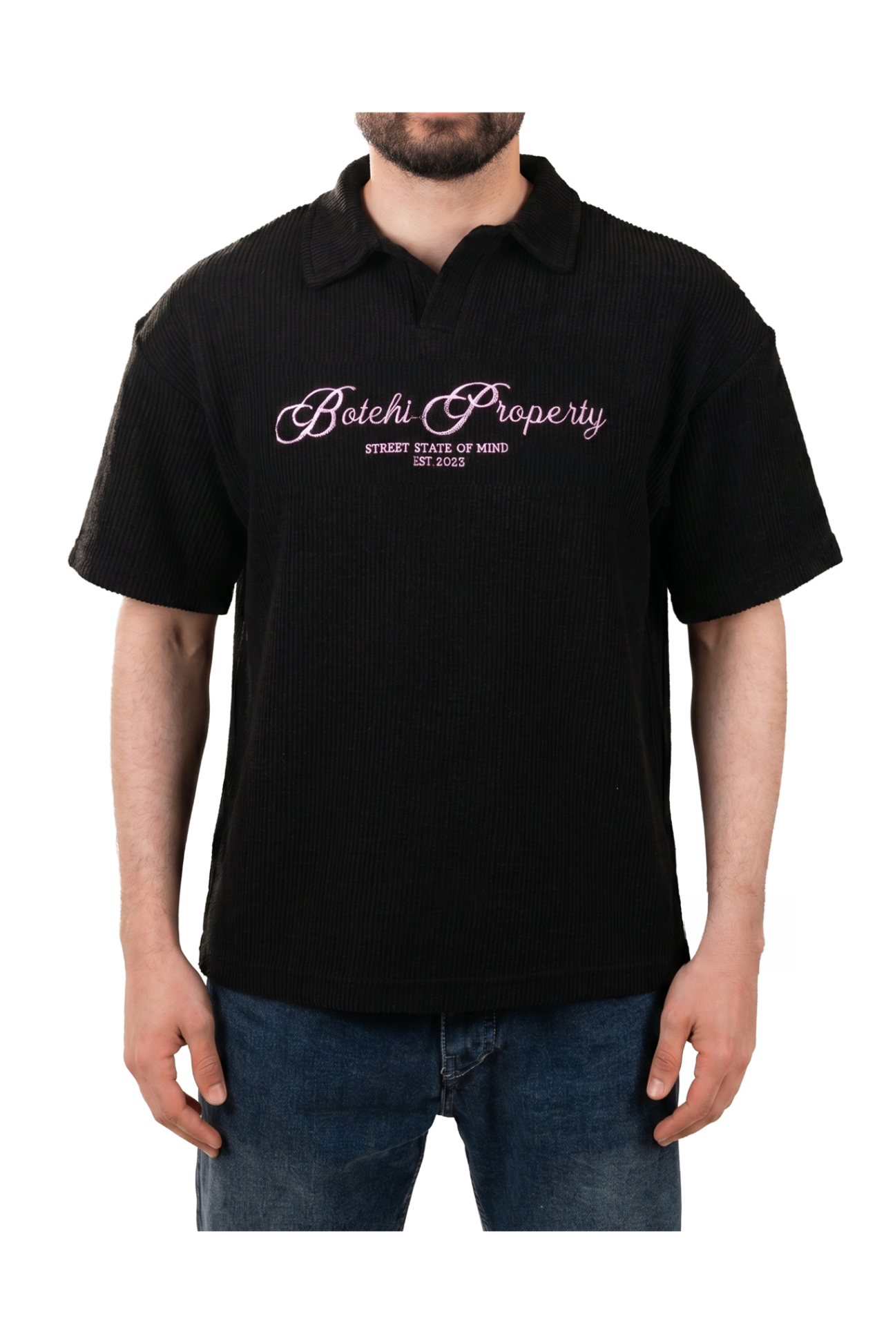 Essential kintted polo - Black