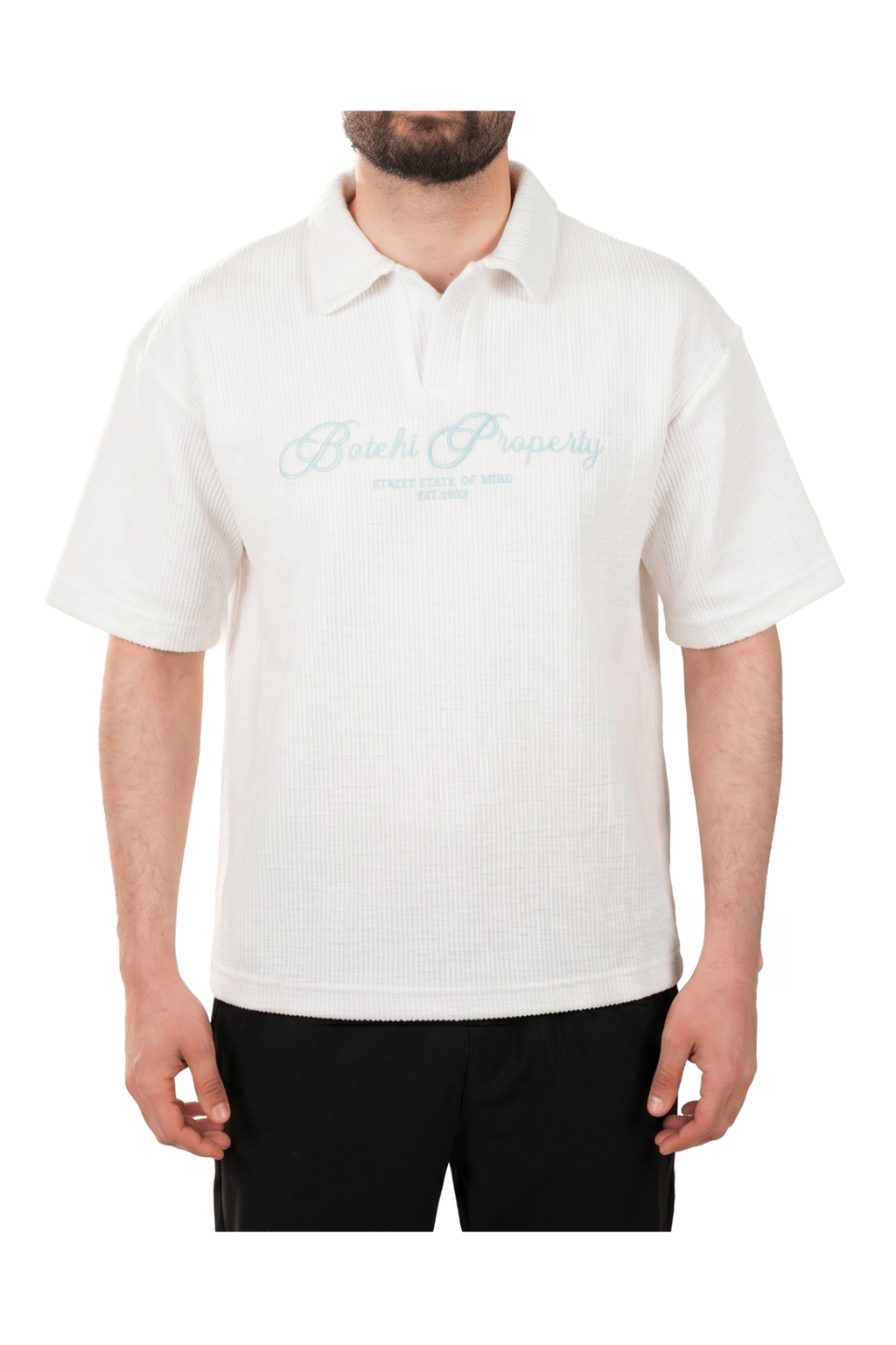 Essential kintted polo - White