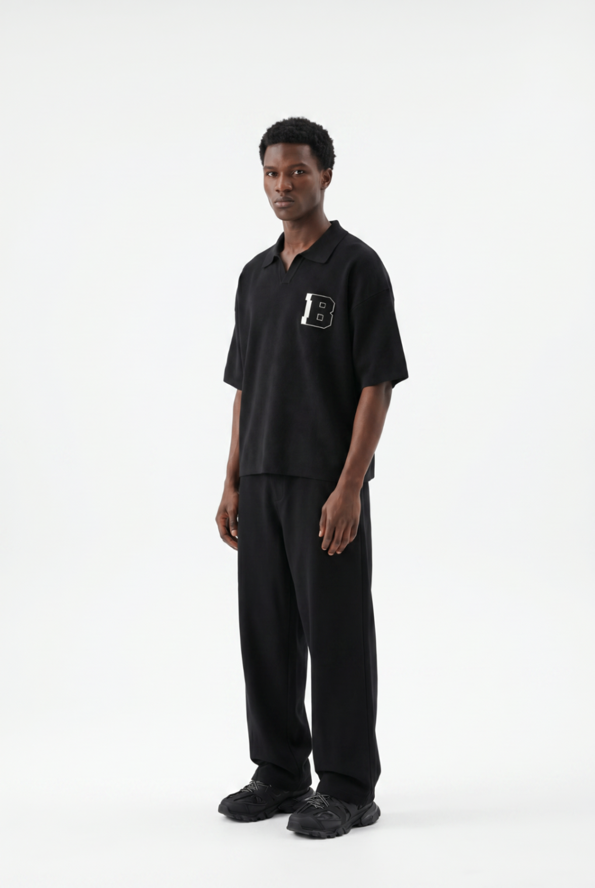 Botchi Knit Polo Black