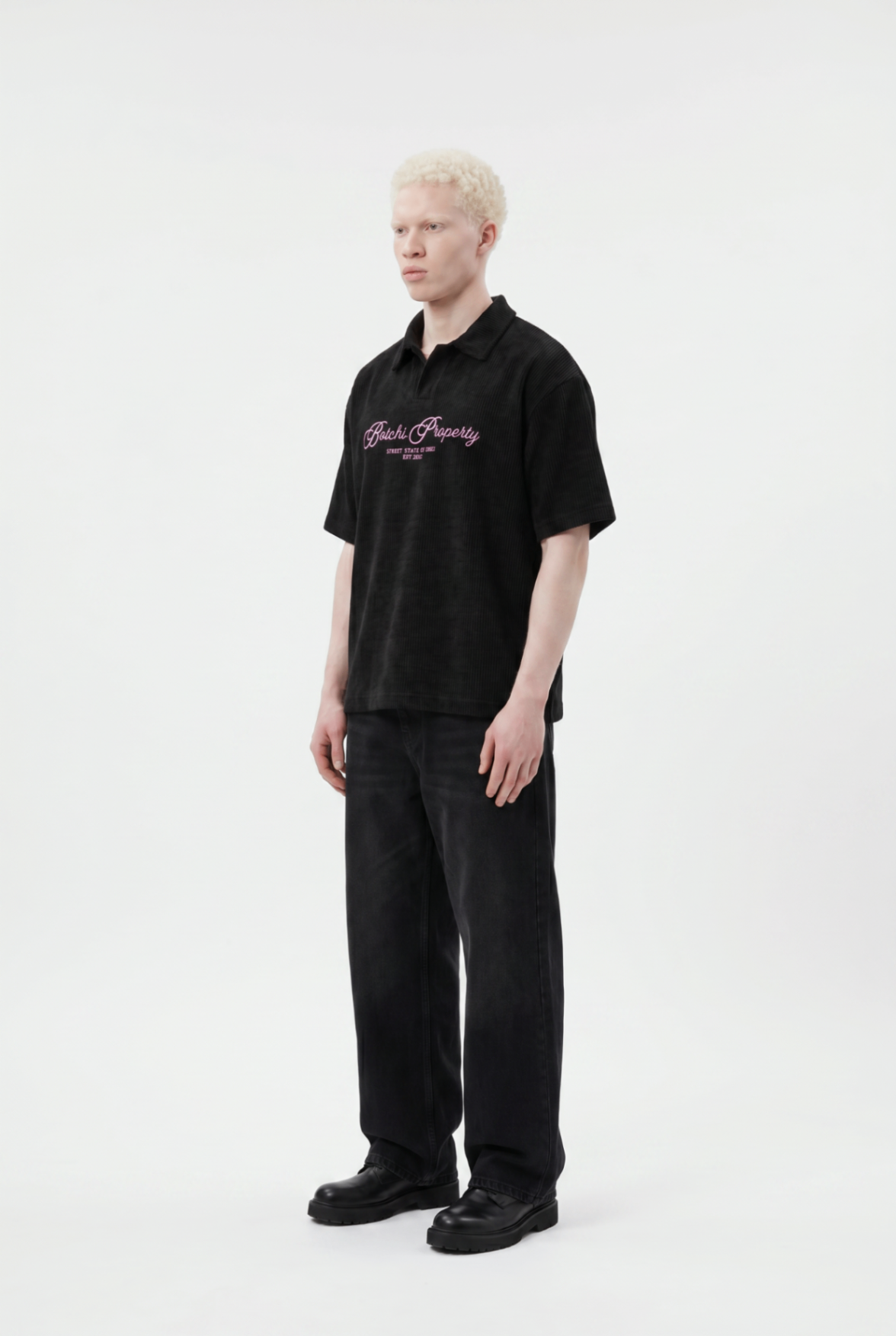 Essential kintted polo - Black