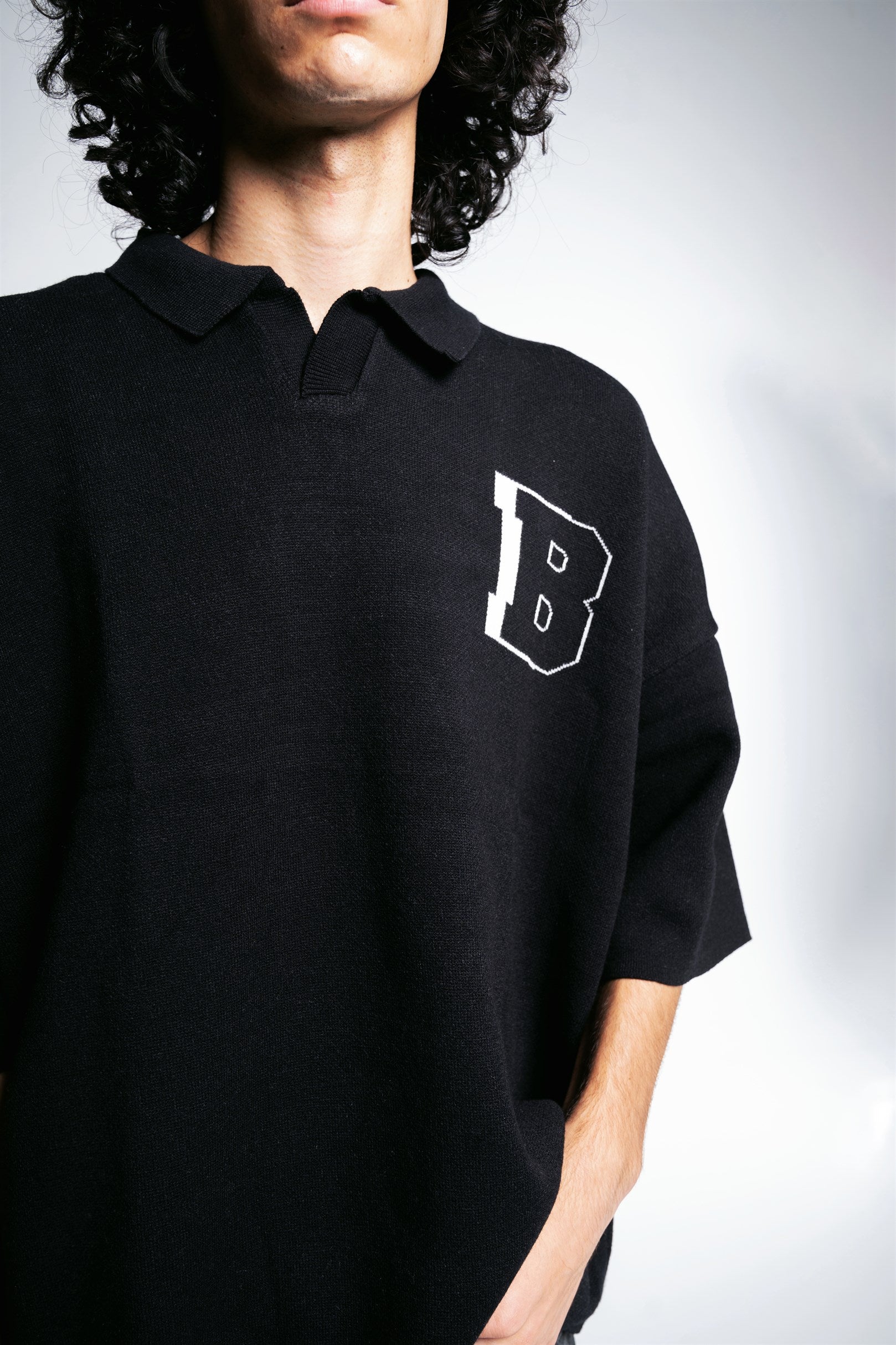 Botchi Knit Polo Black