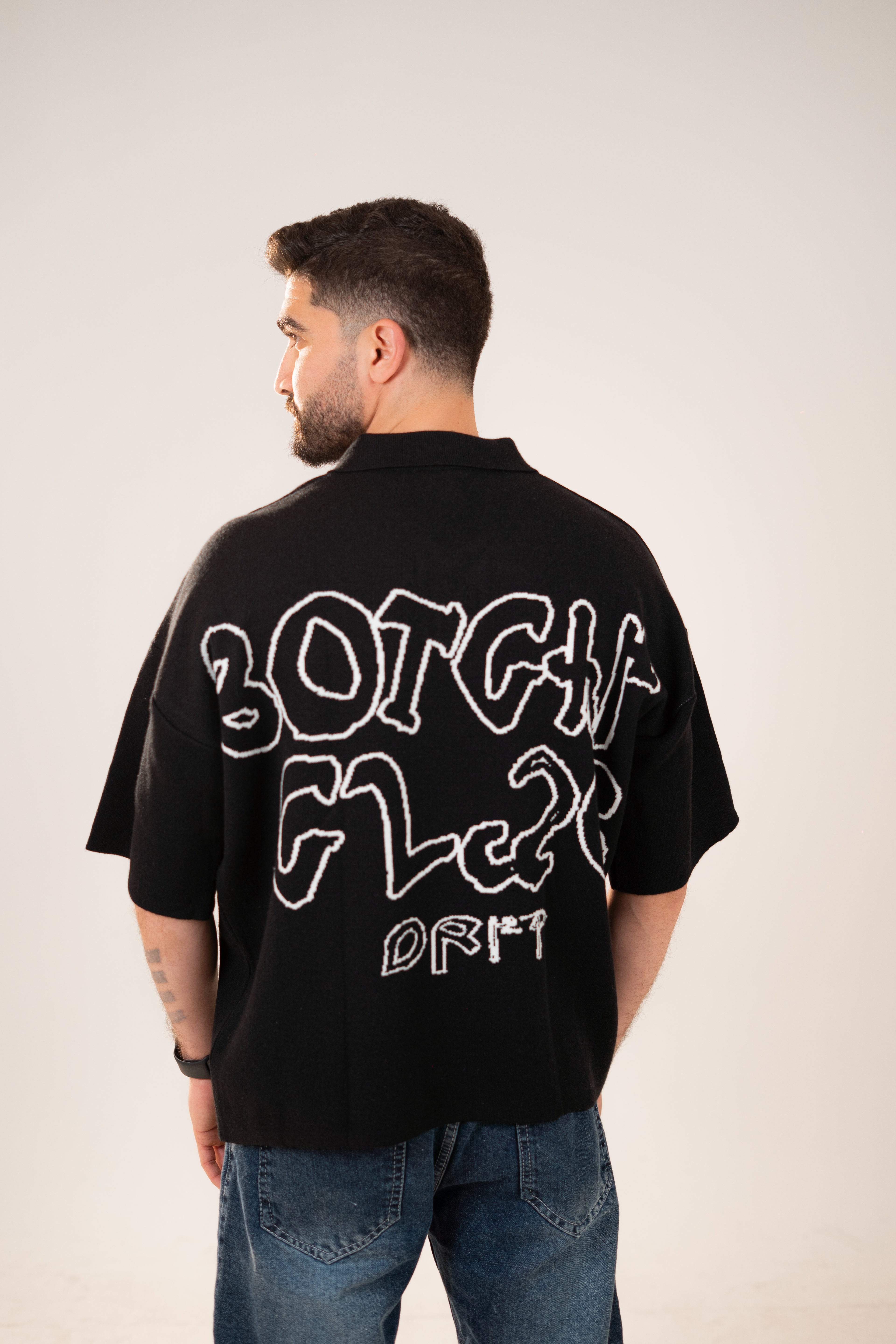 Botchi Knit Polo Black