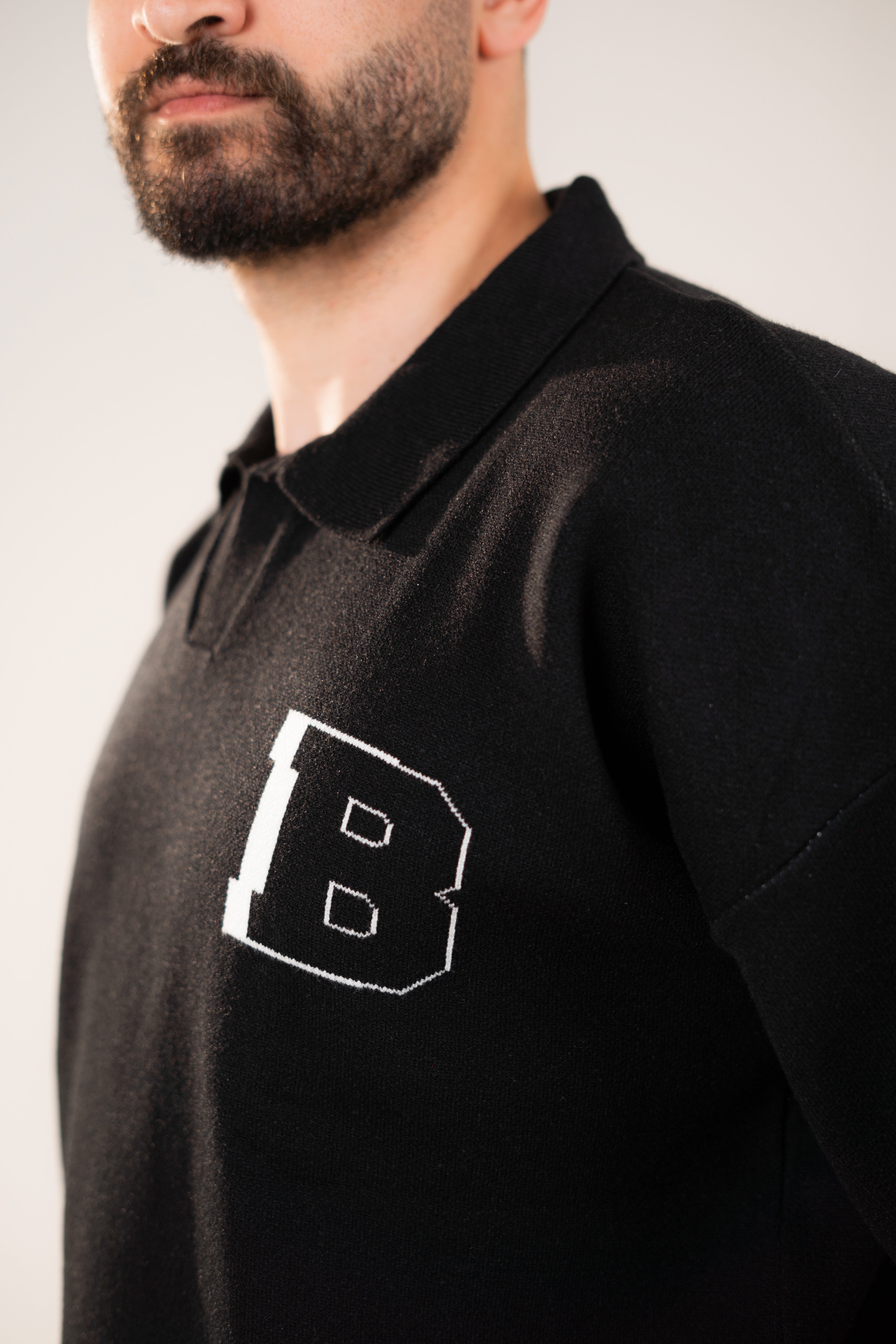 Botchi Knit Polo Black