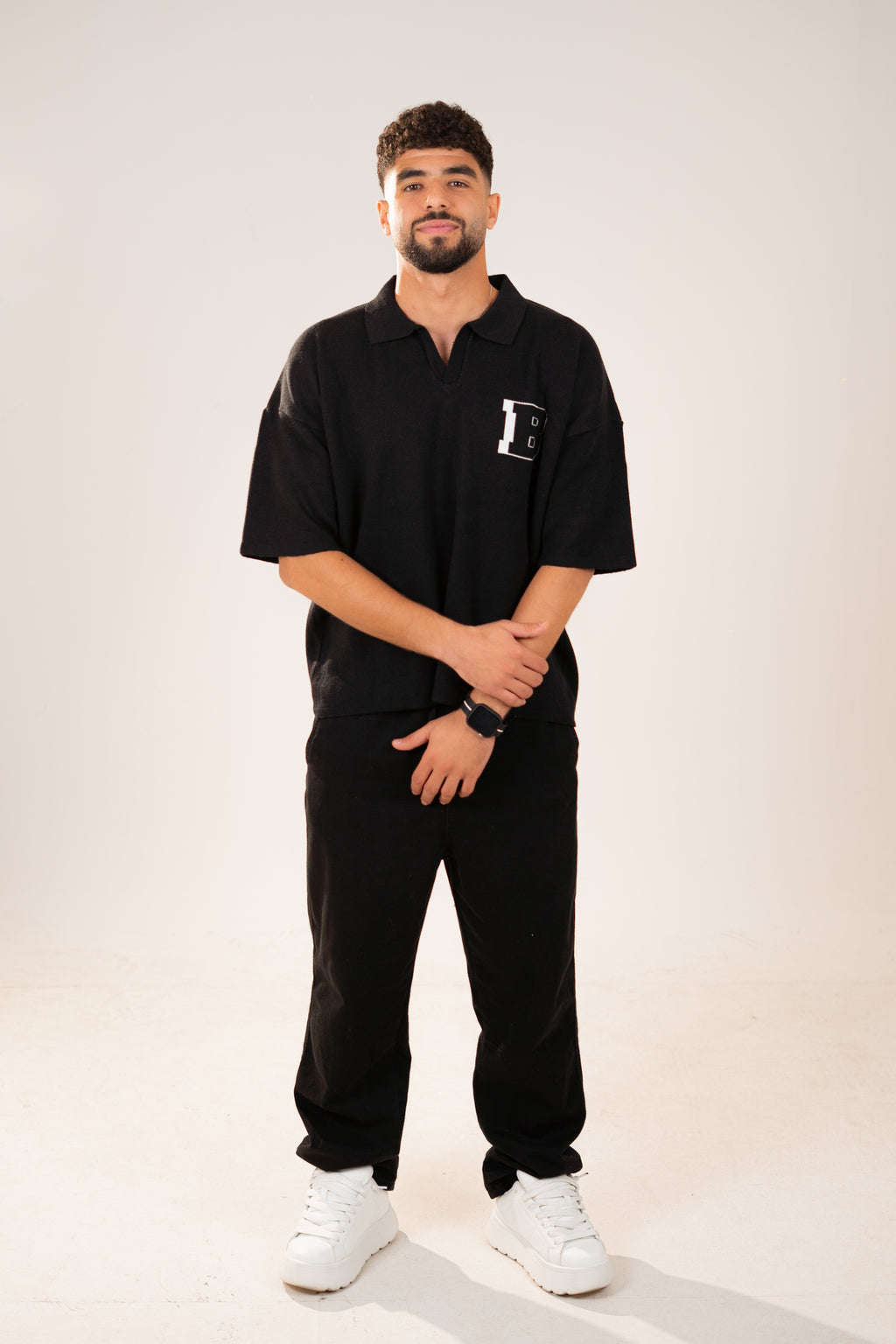 Botchi Knit Polo Black