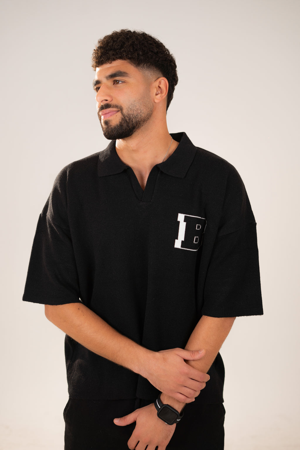 Botchi Knit Polo Black