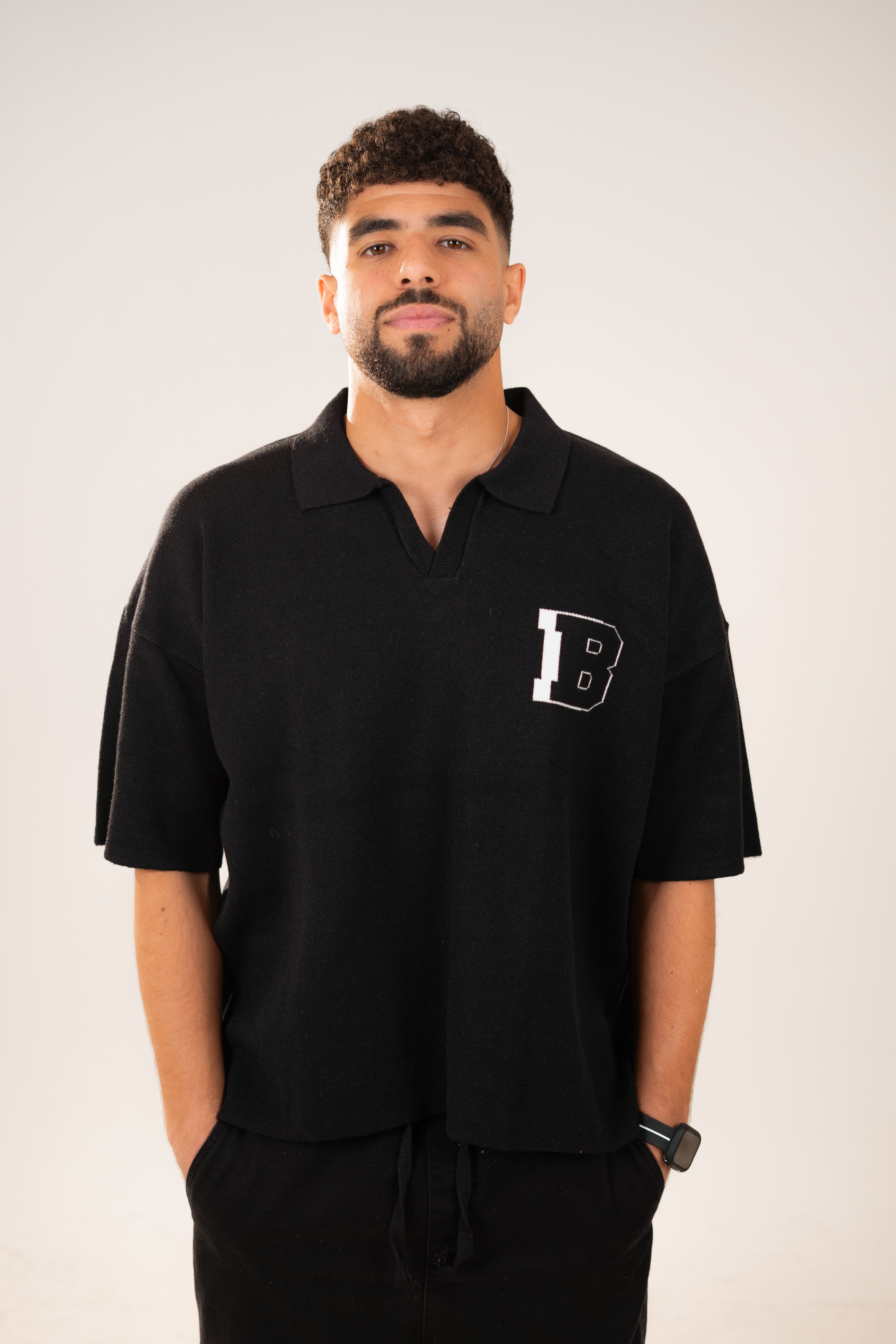 Botchi Knit Polo Black