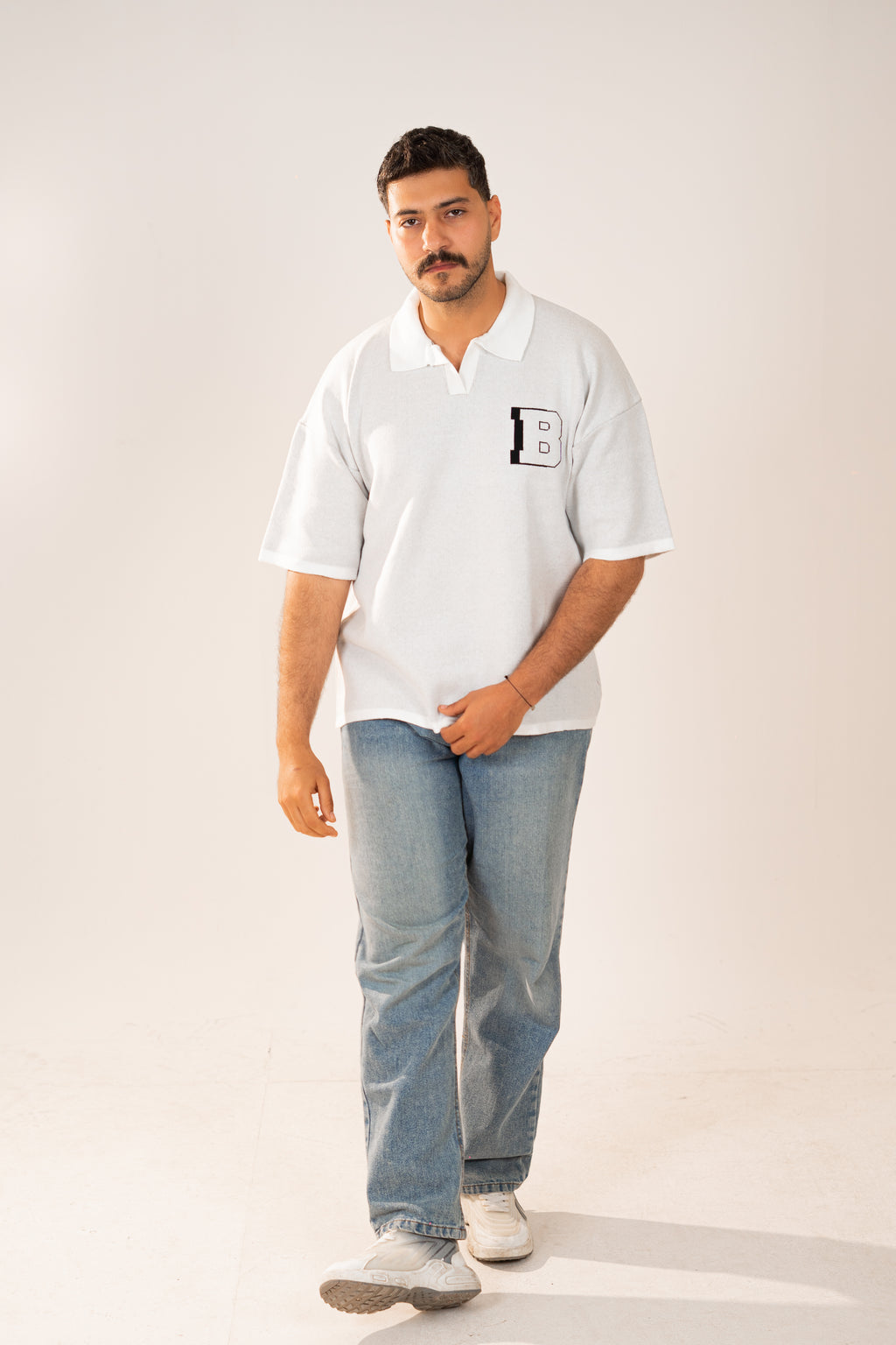 Botchi Knit Polo White