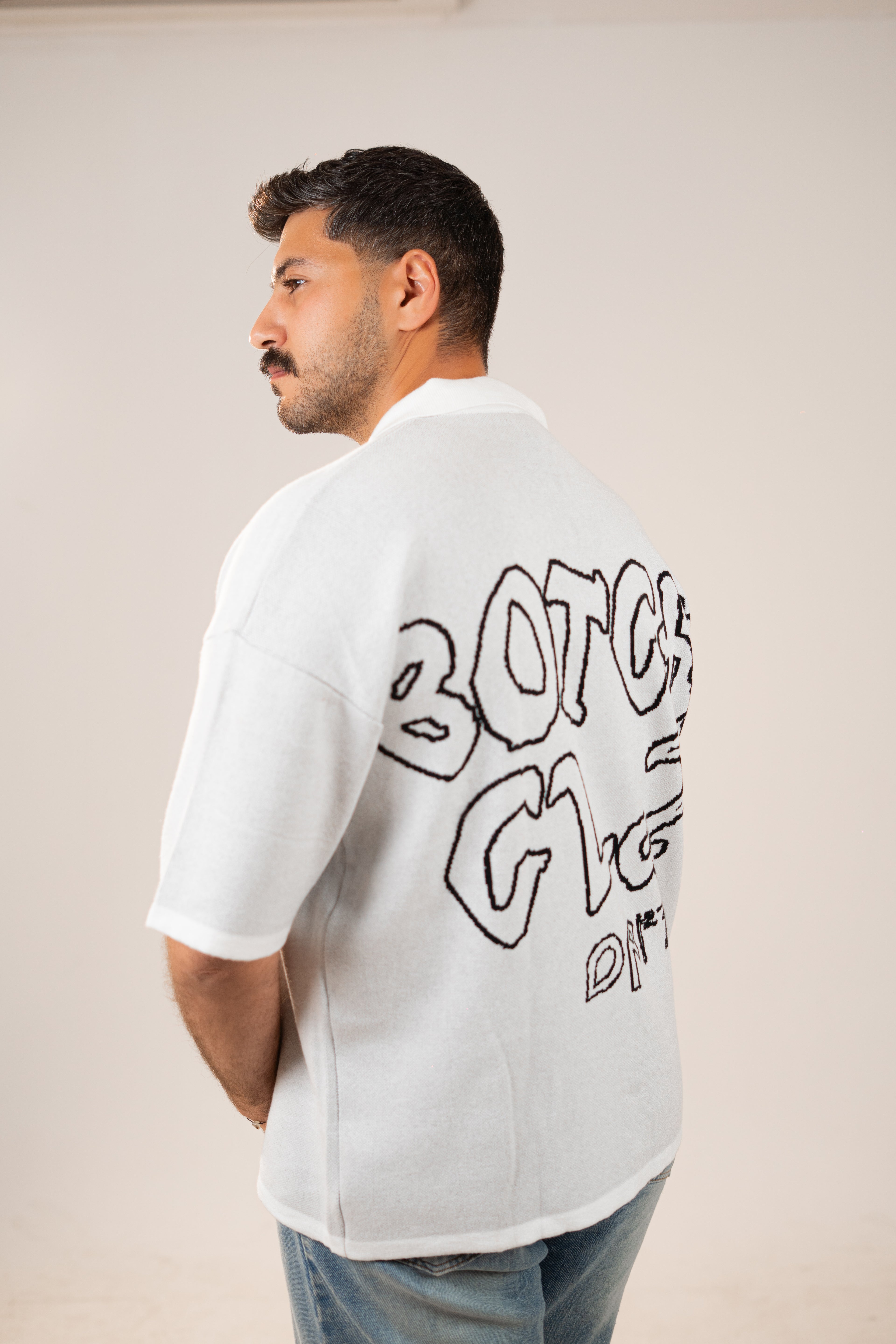 Botchi Knit Polo White