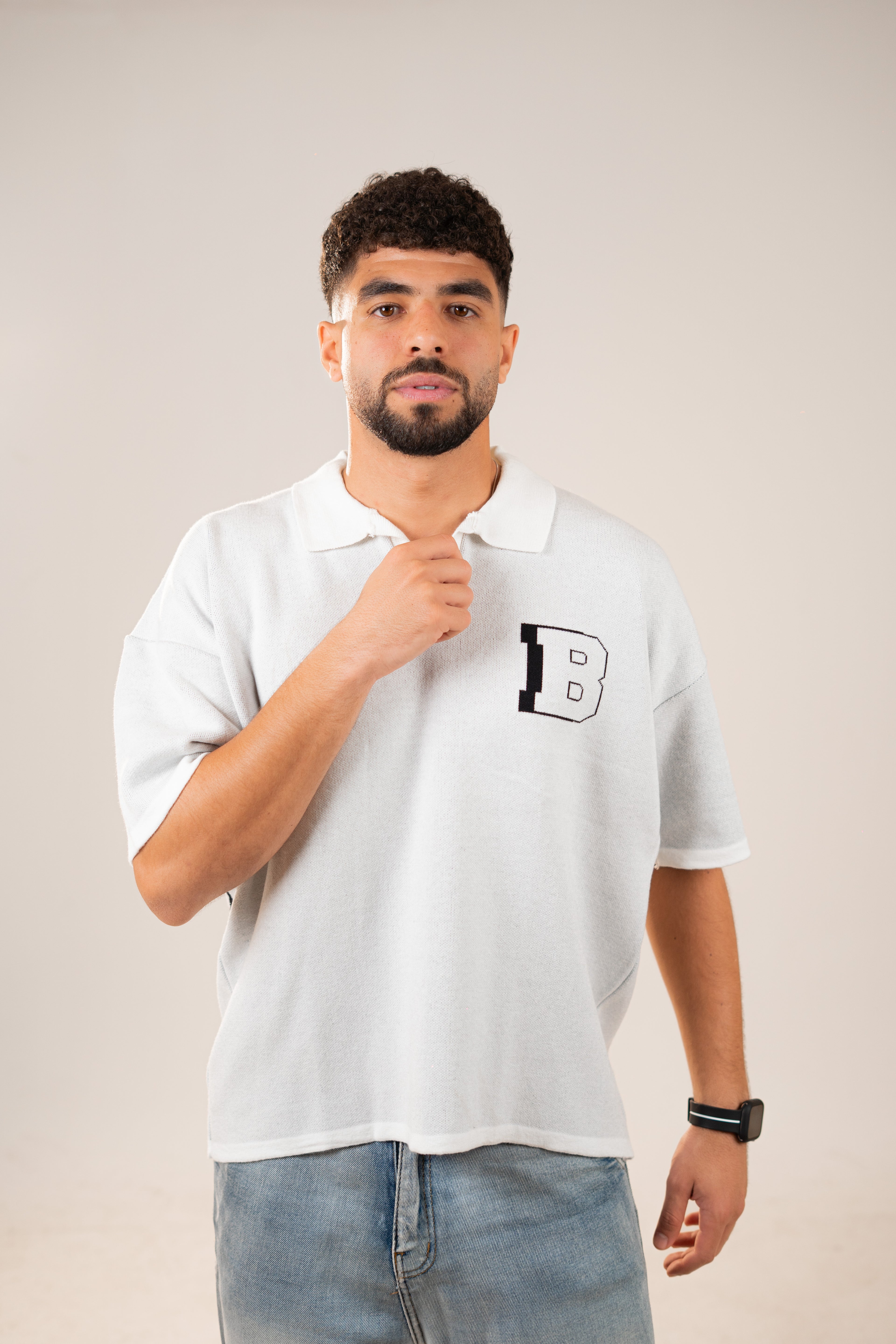 Botchi Knit Polo White