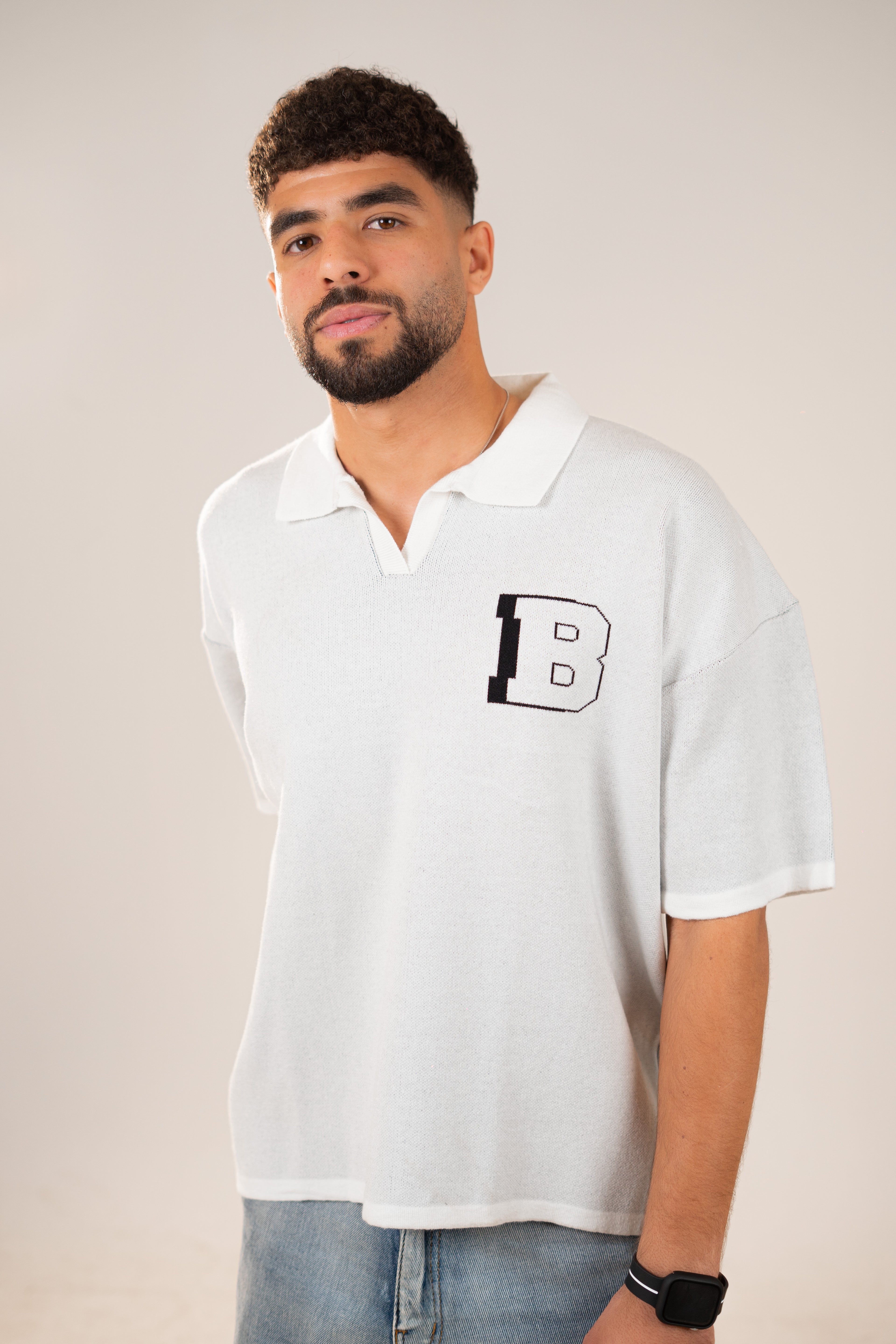 Botchi Knit Polo White