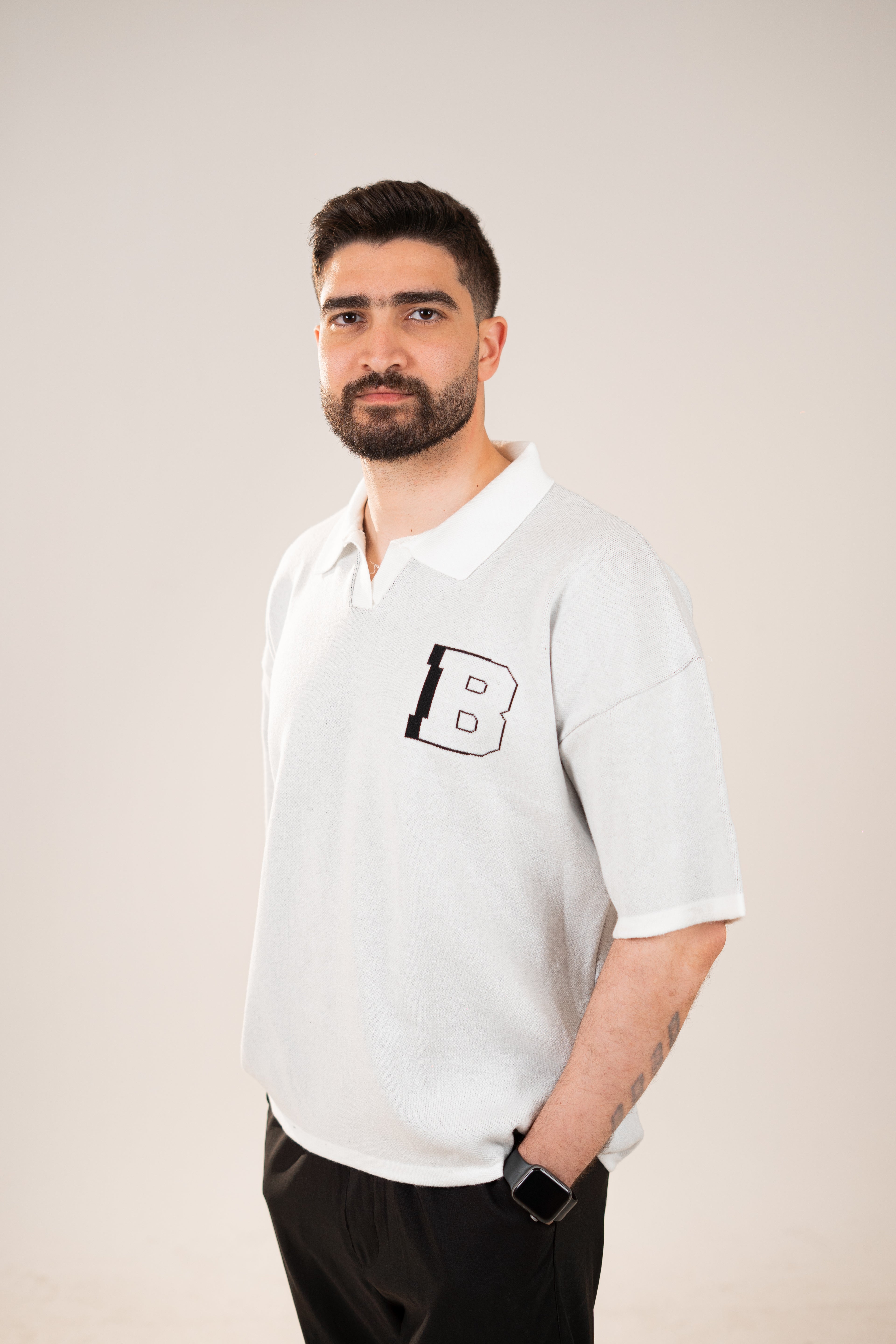 Botchi Knit Polo White