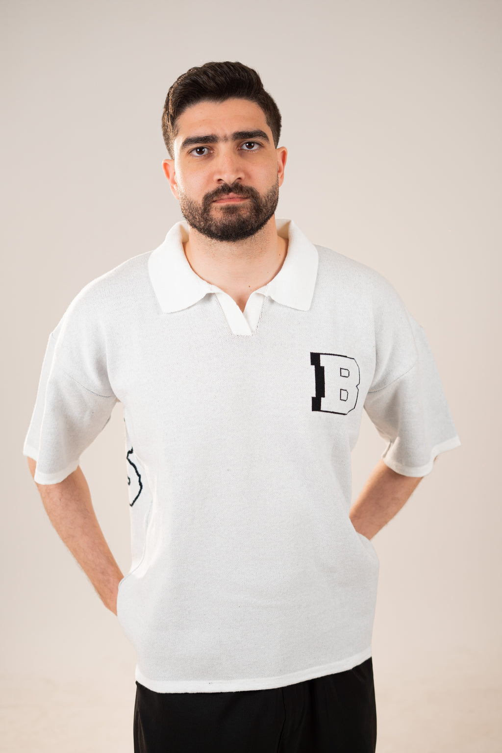 Botchi Knit Polo White