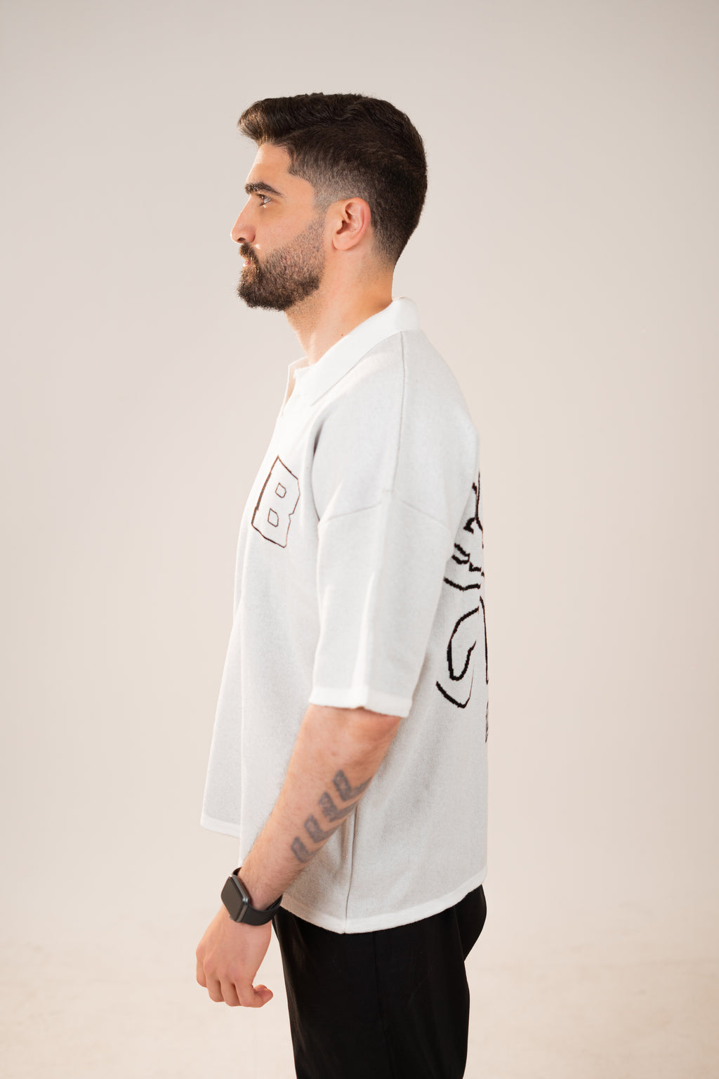 Botchi Knit Polo White