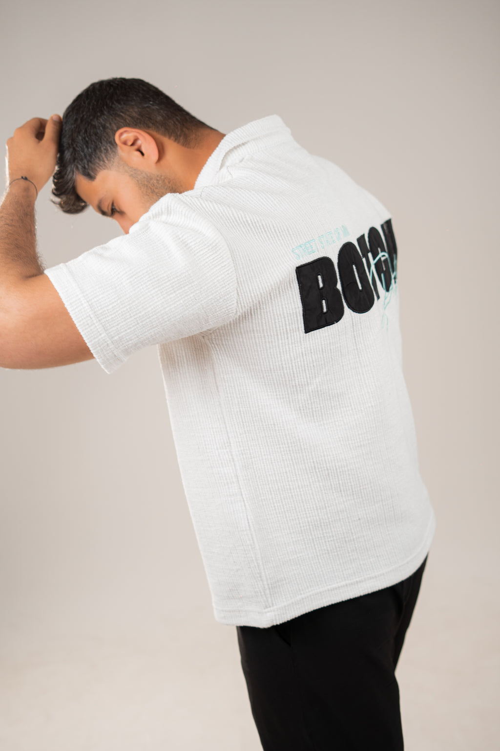 Essential kintted polo - White