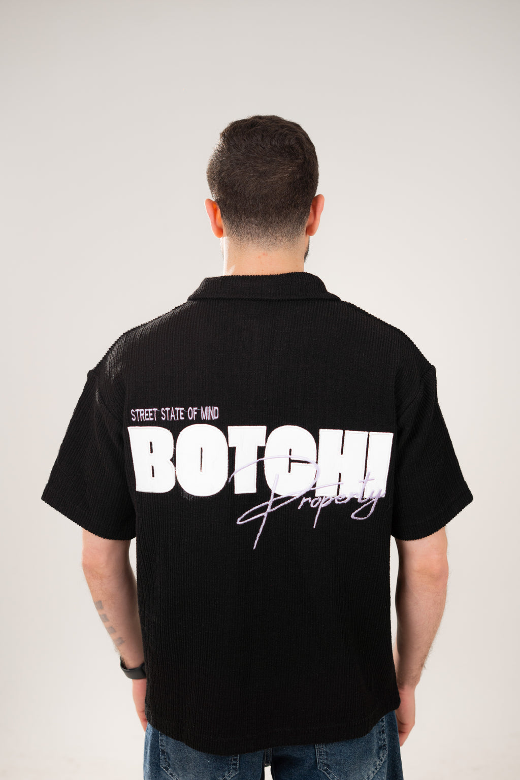 Essential kintted polo - Black