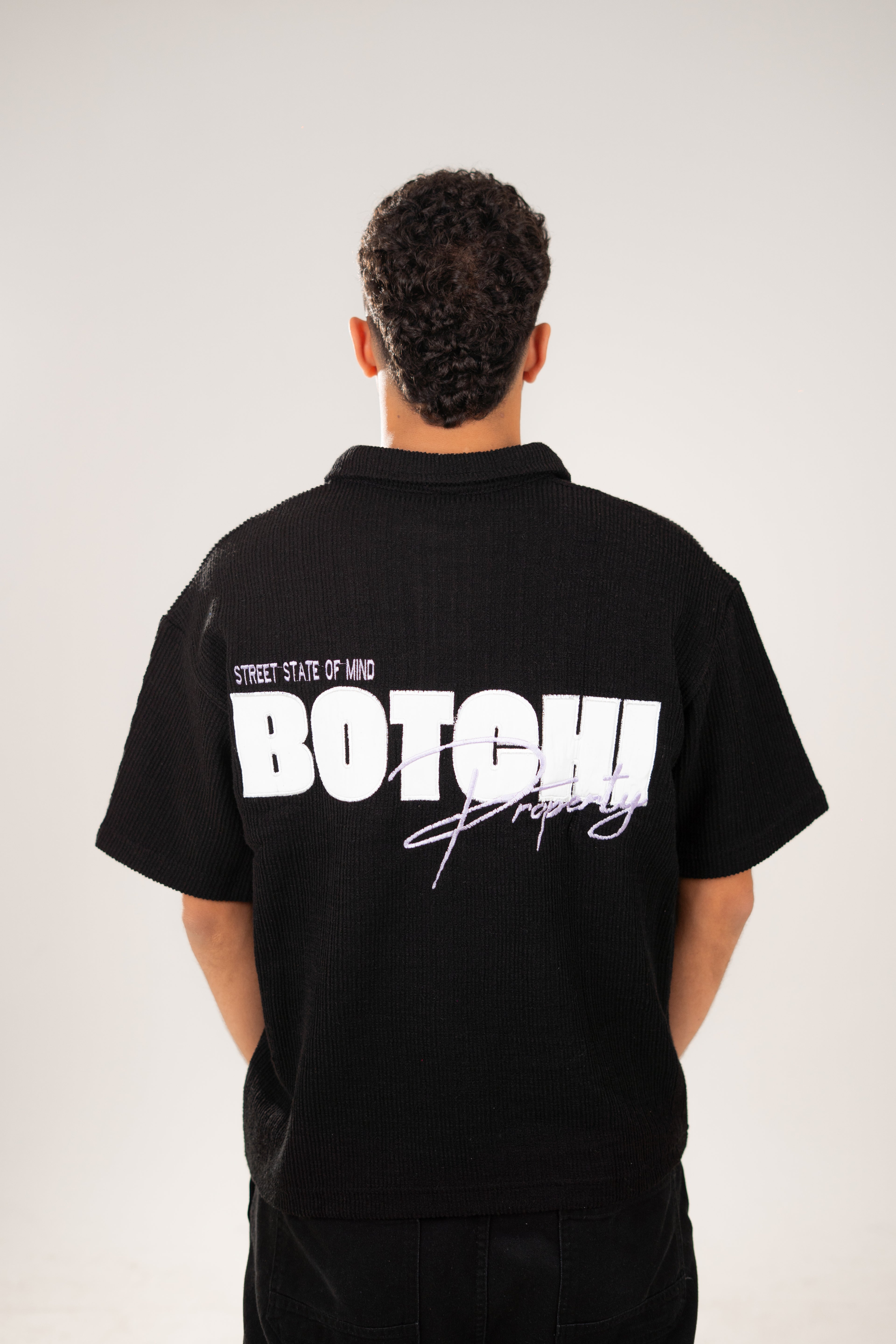 Essential kintted polo - Black