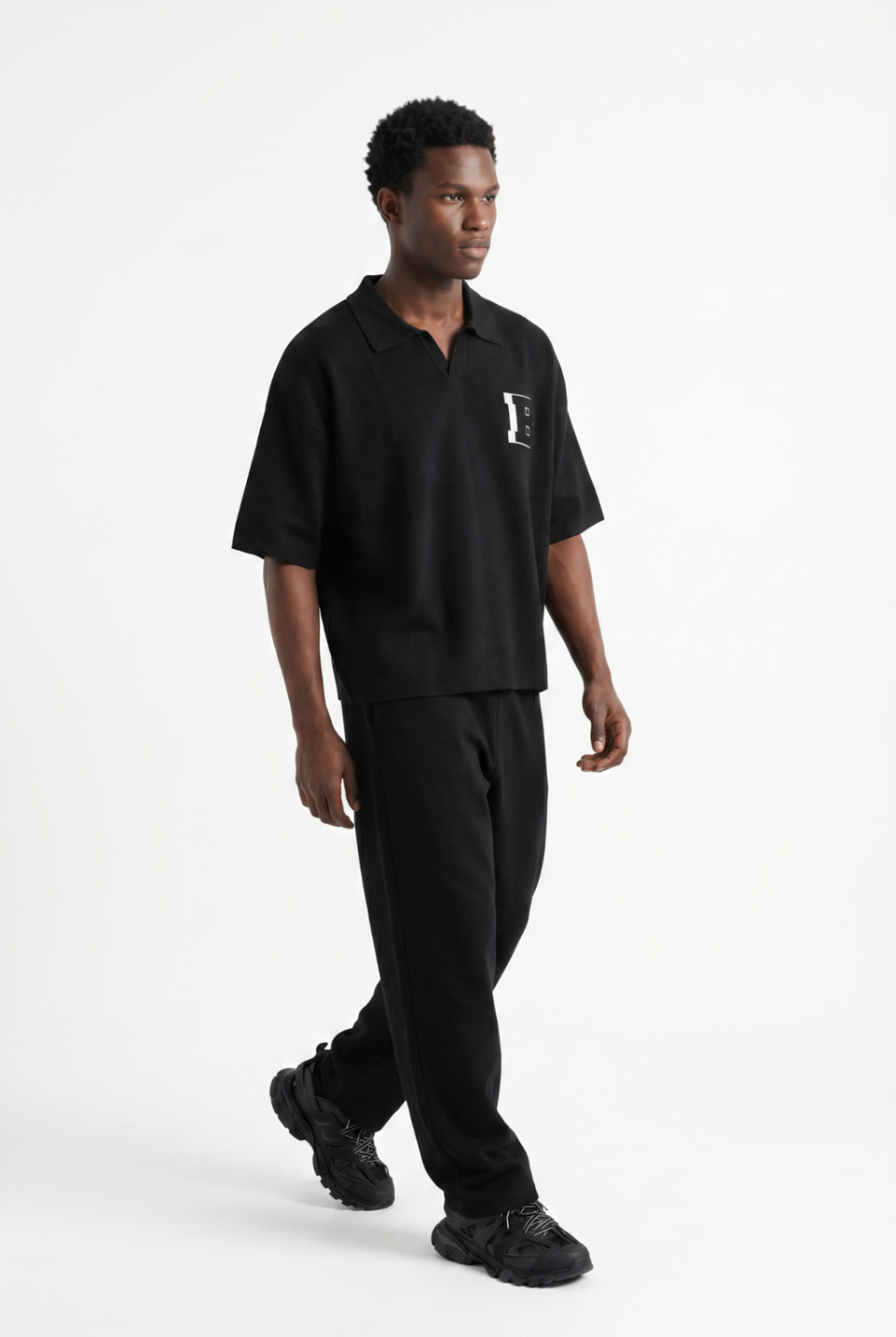 Botchi Knit Polo Black