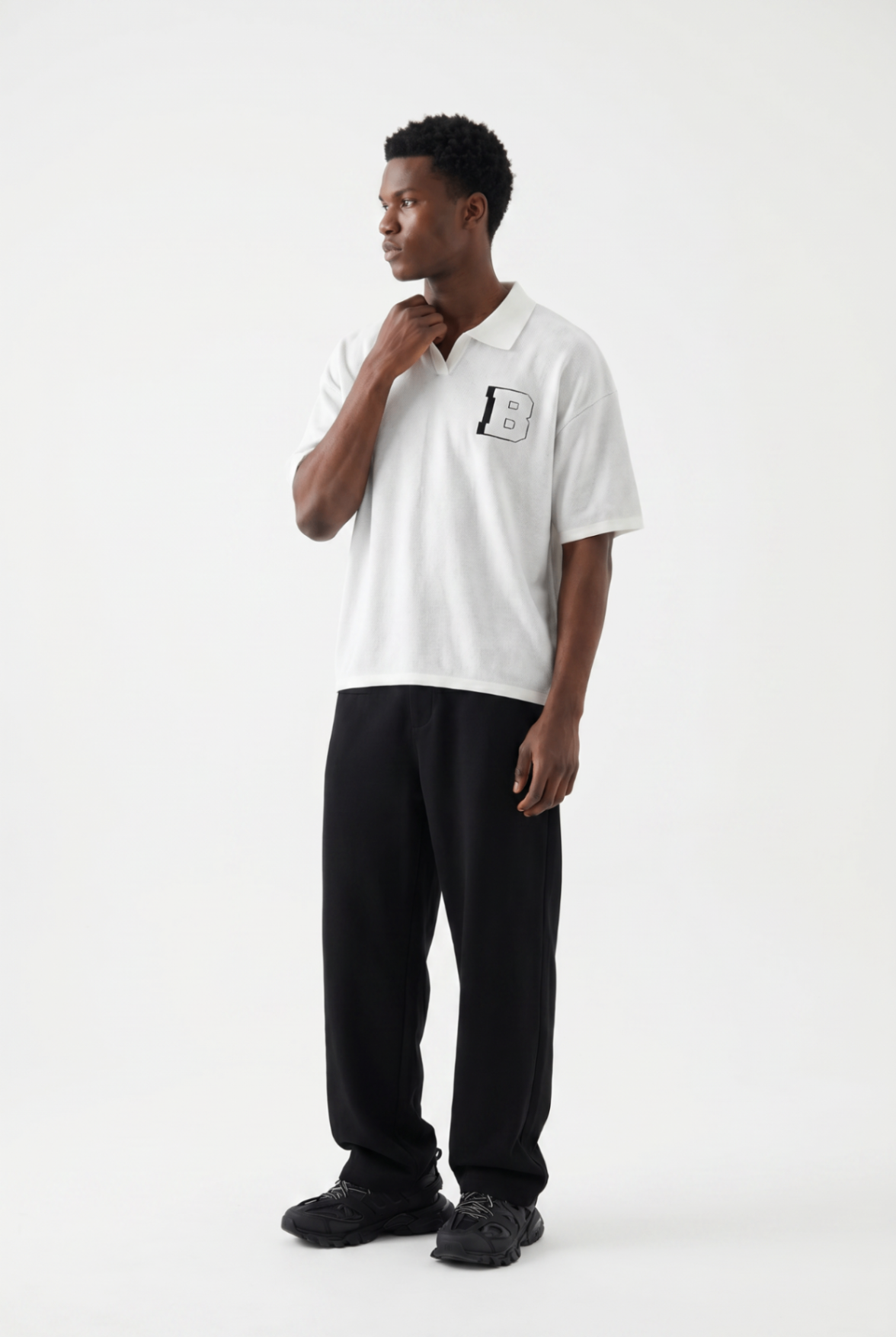 Botchi Knit Polo White