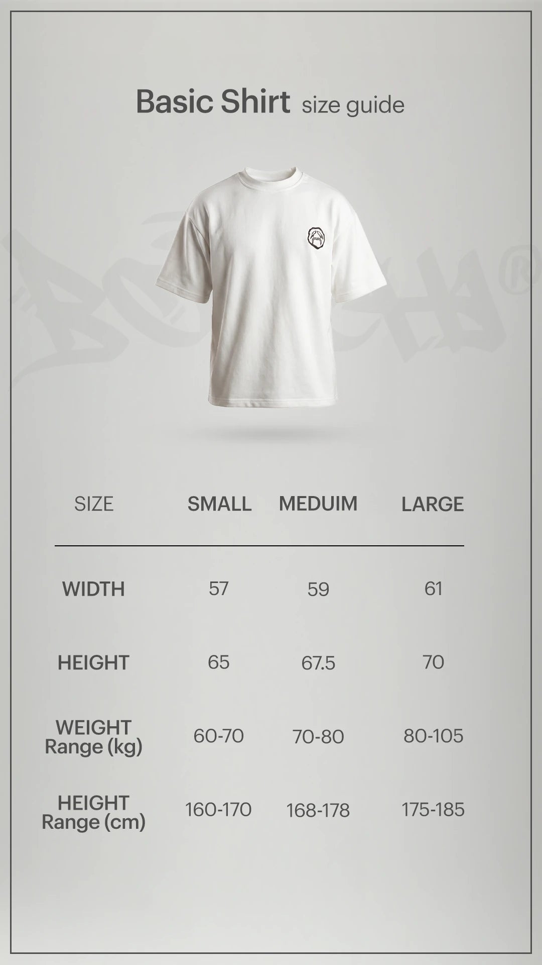 Botchi Basic Shirt - Navy size guide