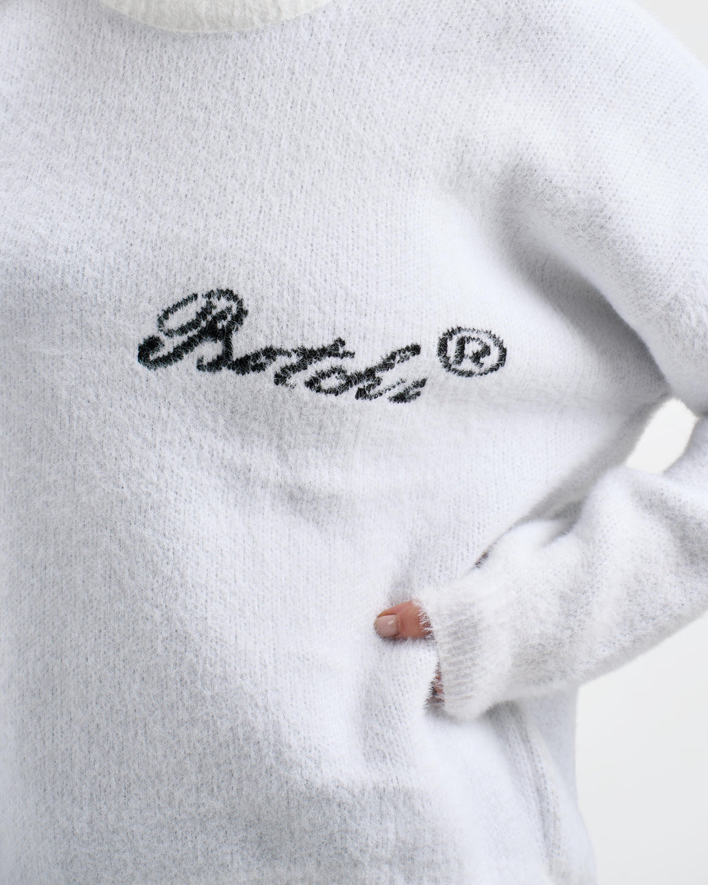 Botchi Fluffy Knit Sweater  White
