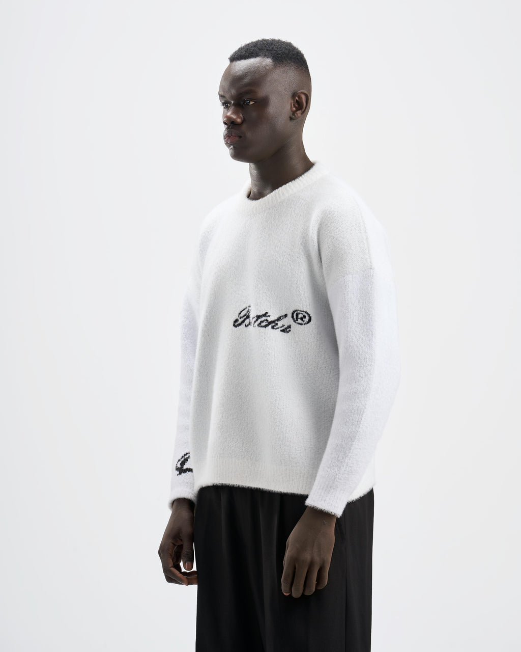 Botchi Fluffy Knit Sweater  White