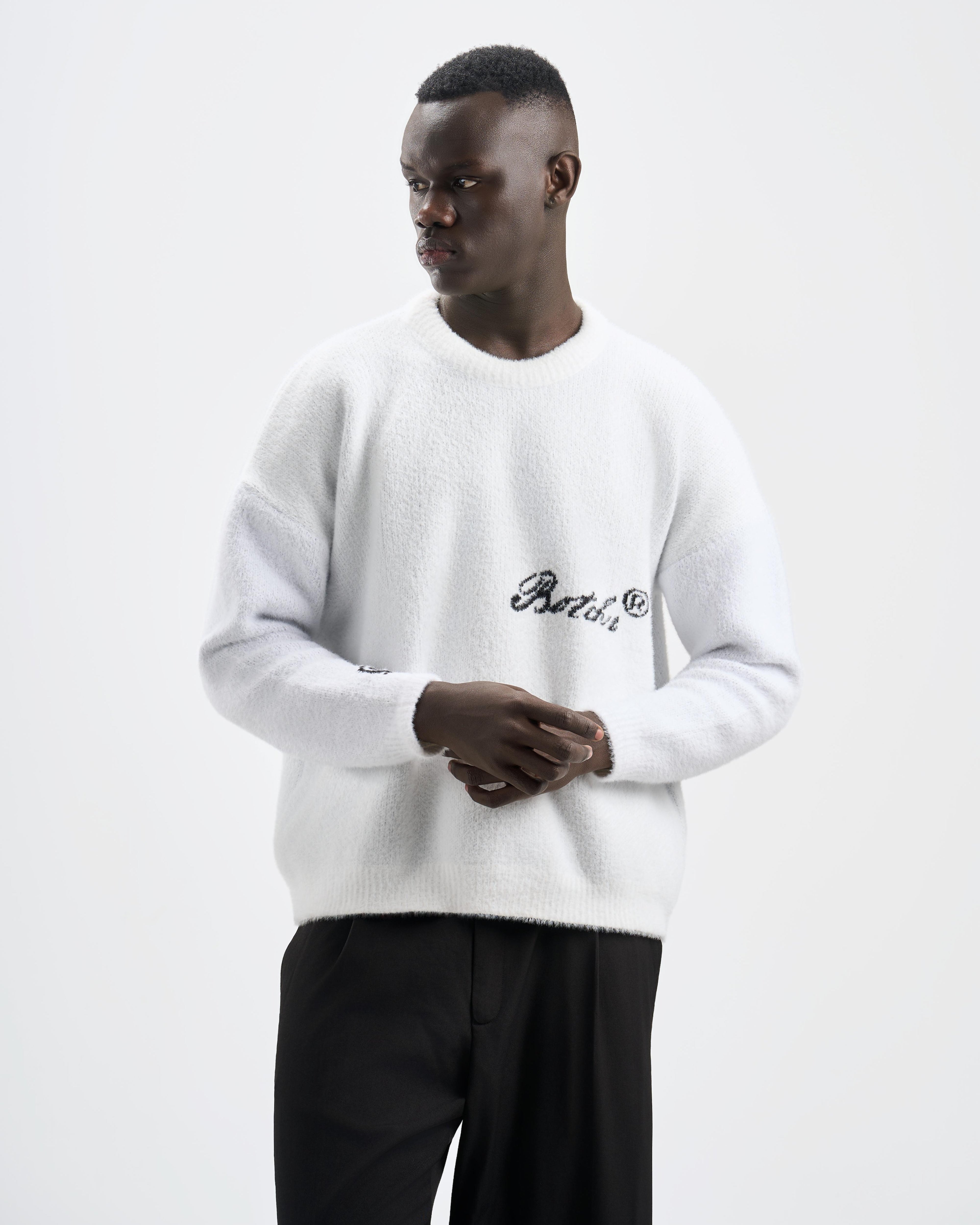 Botchi Fluffy Knit Sweater  White