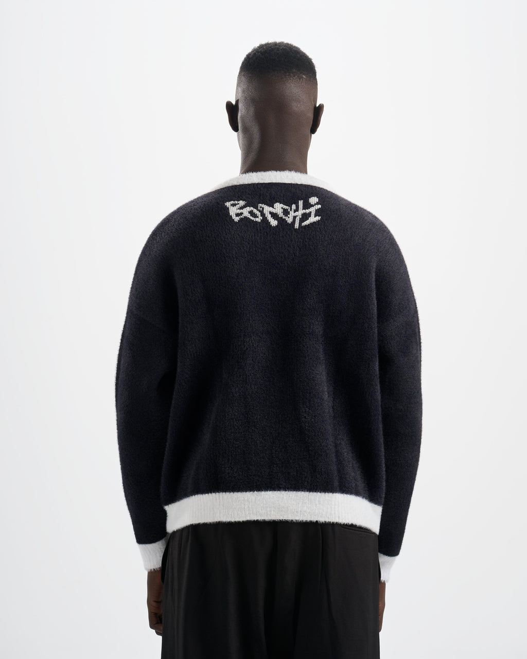 Botchi Fluffy Knit Sweater Black