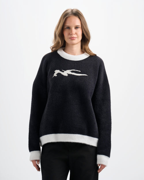 Botchi Fluffy Knit Sweater Black