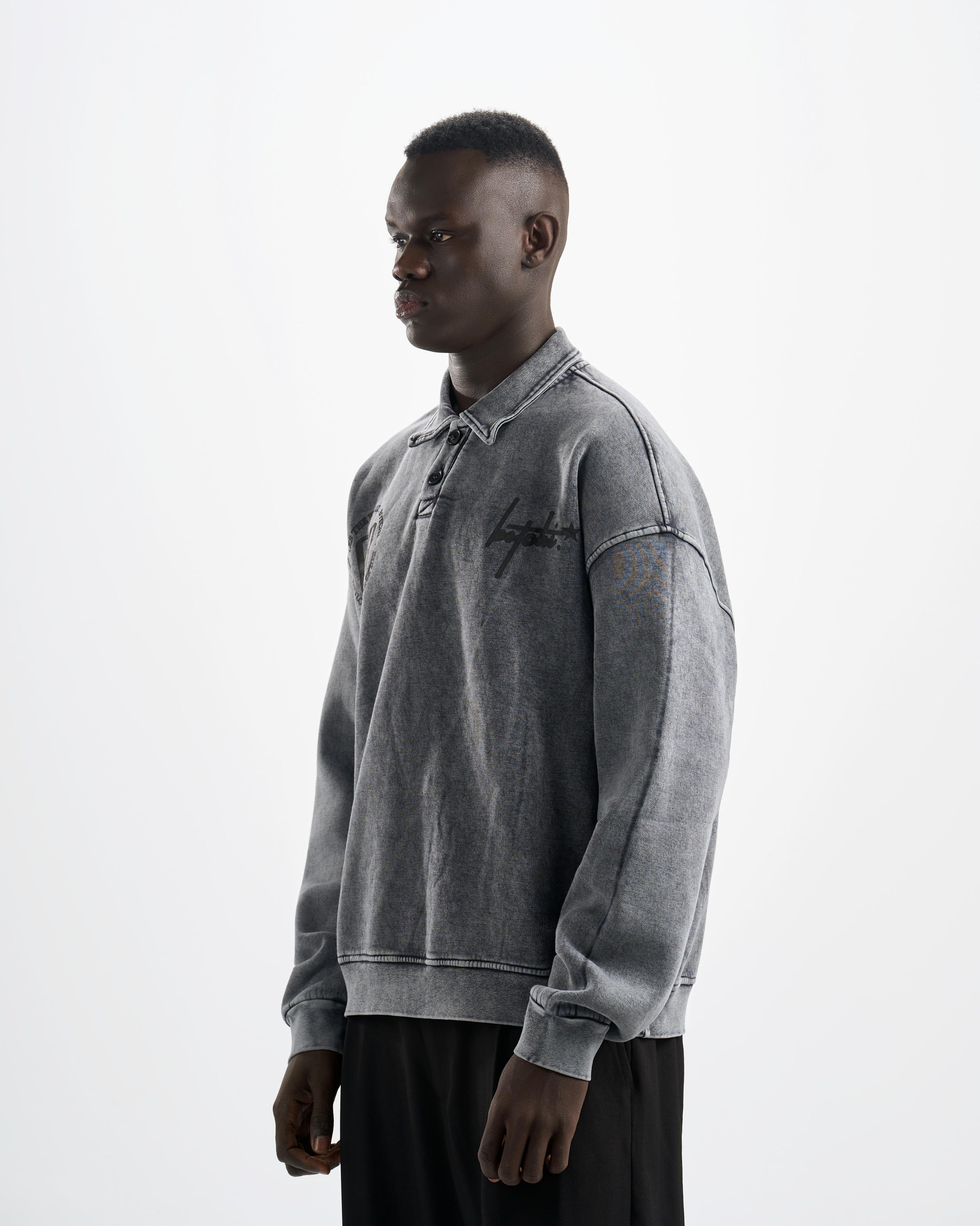 Botchi Stone Washed Melton Hoodie Grey