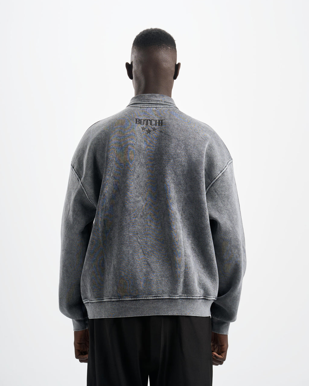 Botchi Stone Washed Melton Hoodie Grey
