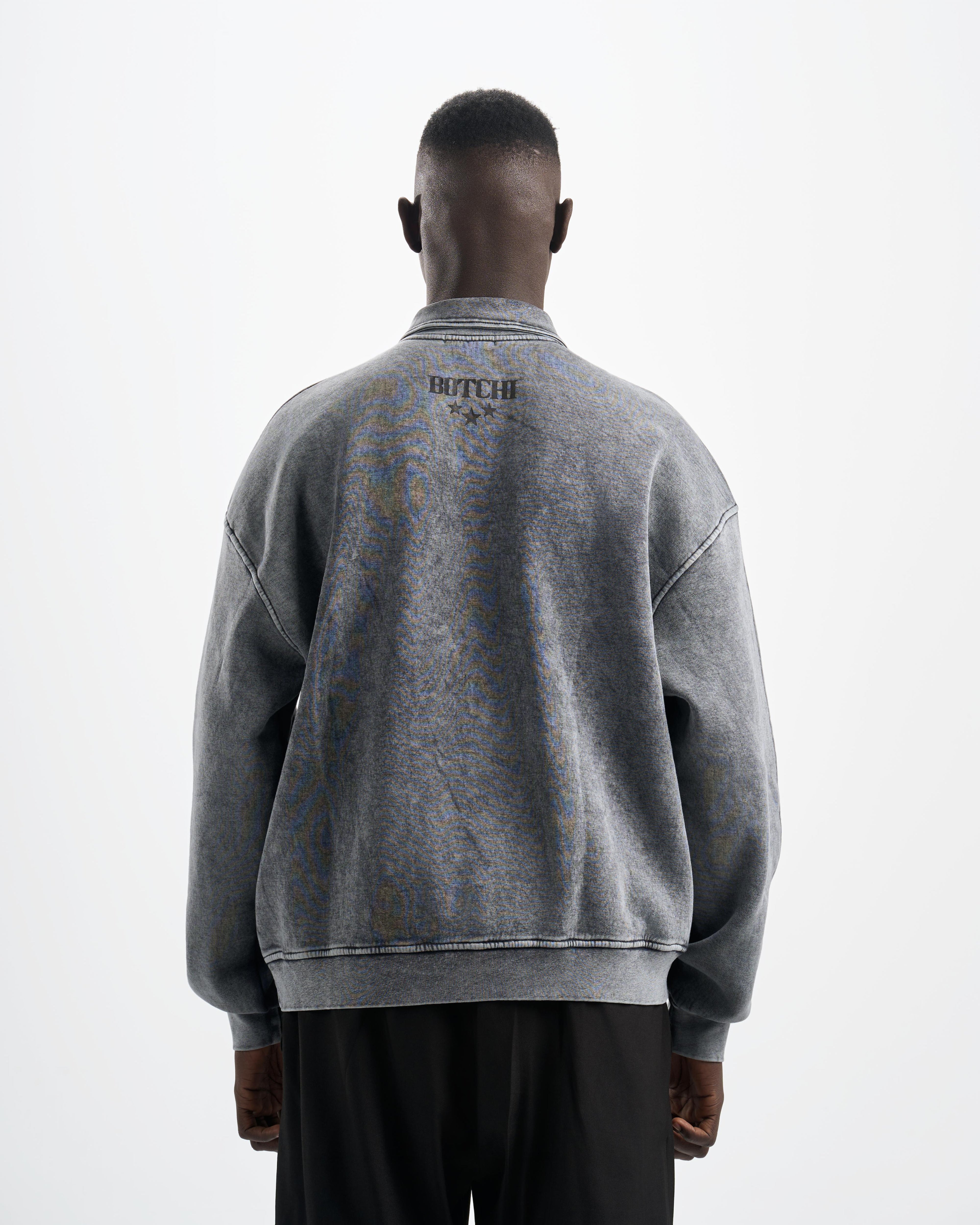 Botchi Stone Washed Melton Hoodie Grey