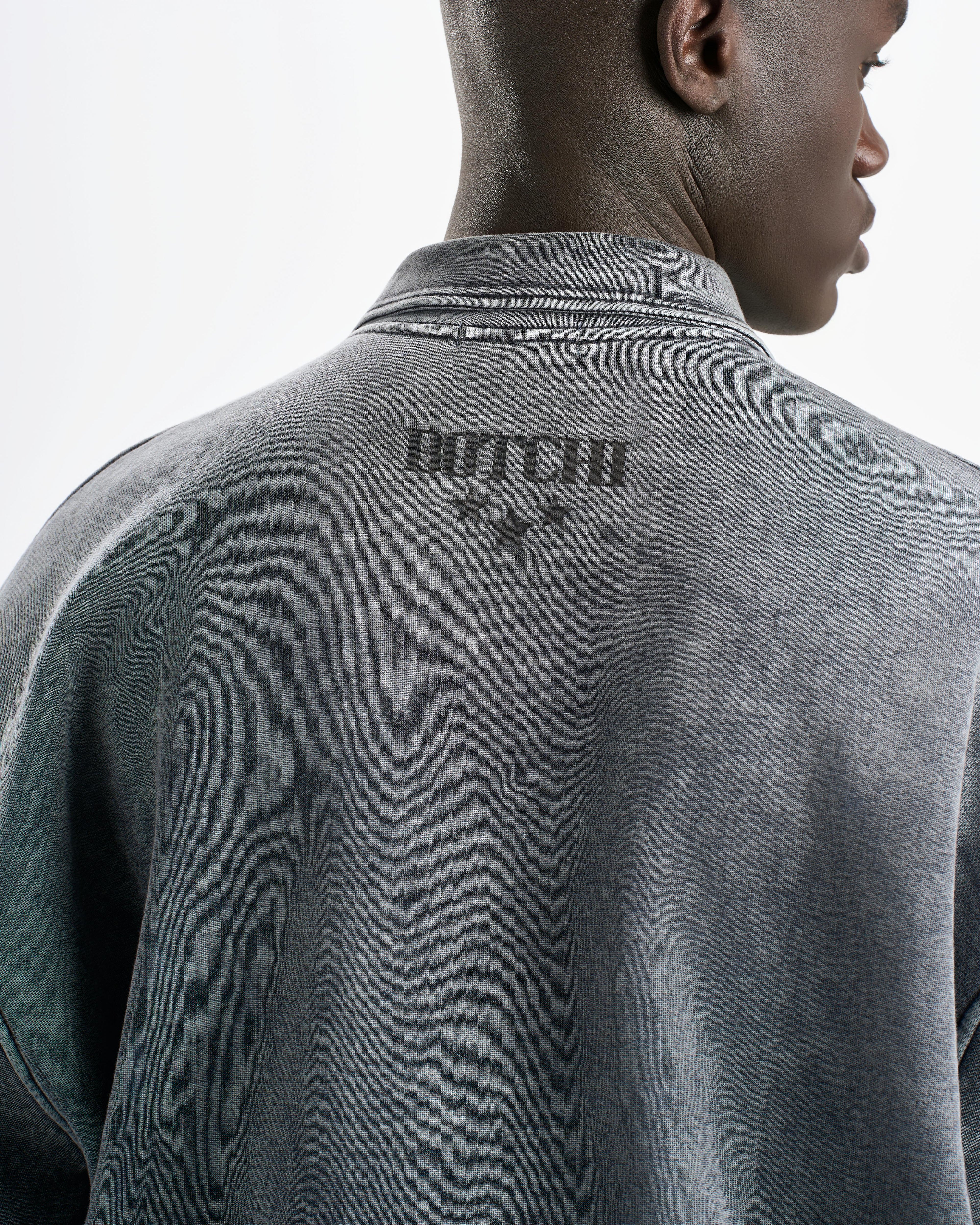 Botchi Stone Washed Melton Hoodie Grey