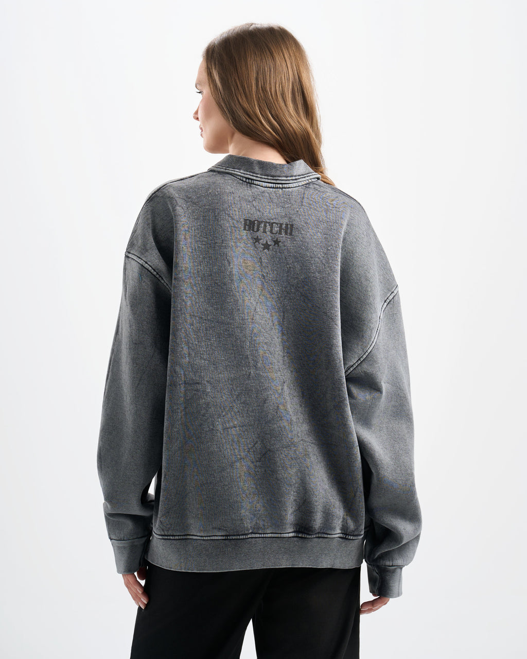Botchi Stone Washed Melton Hoodie Grey