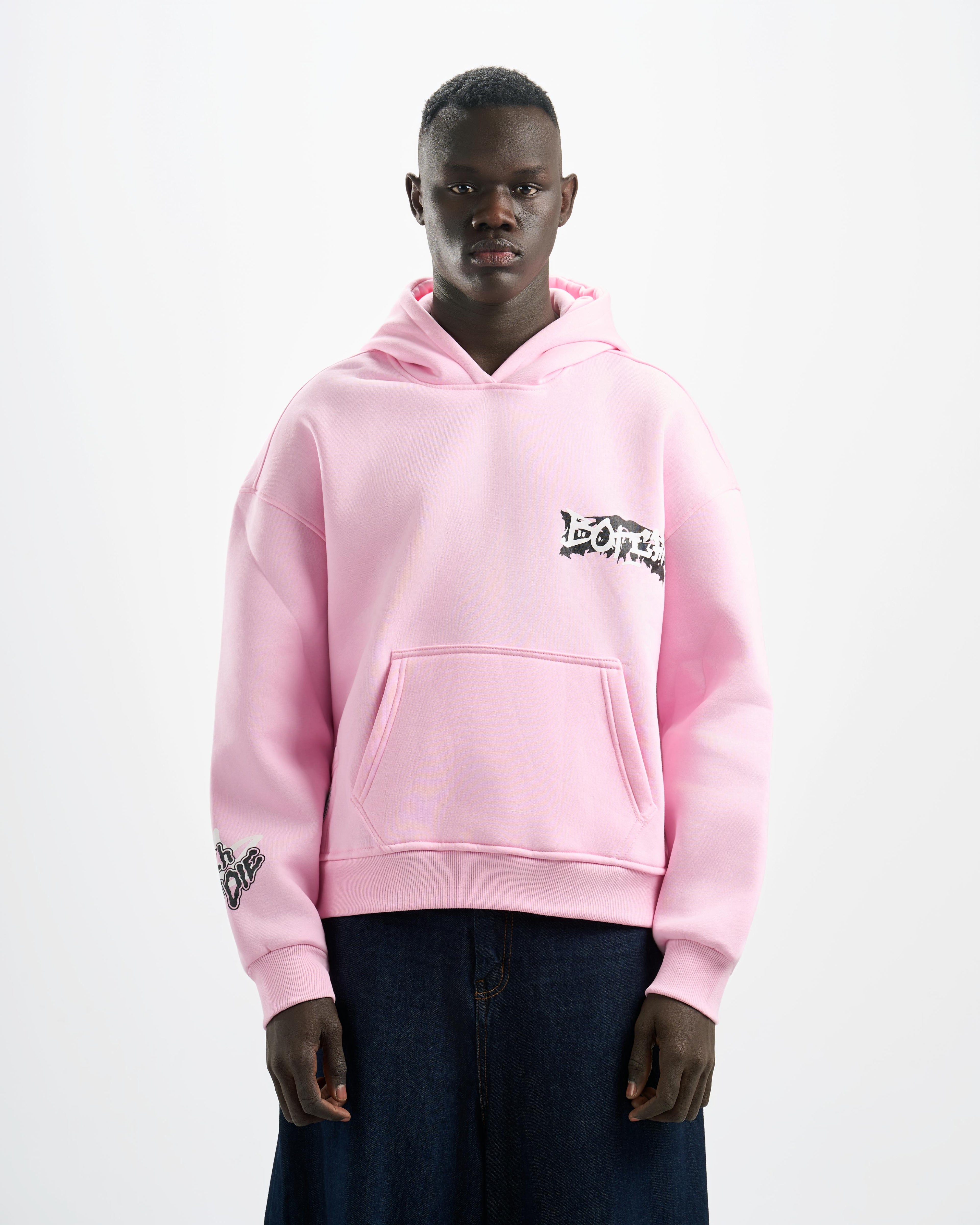 Botchi Melton Hoodie Pink
