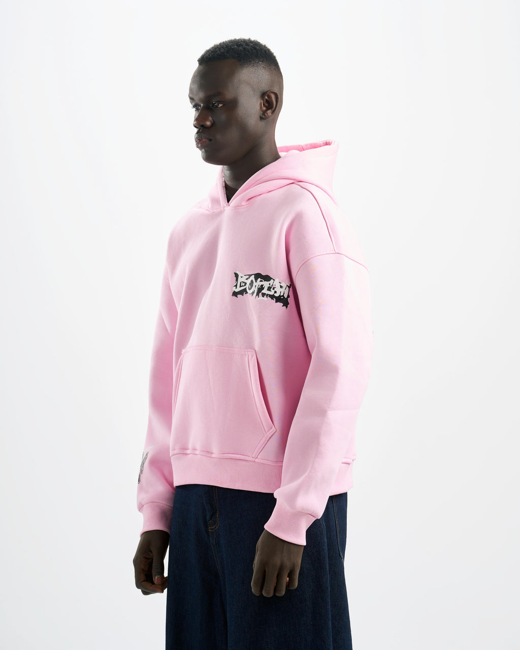 Botchi Melton Hoodie Pink