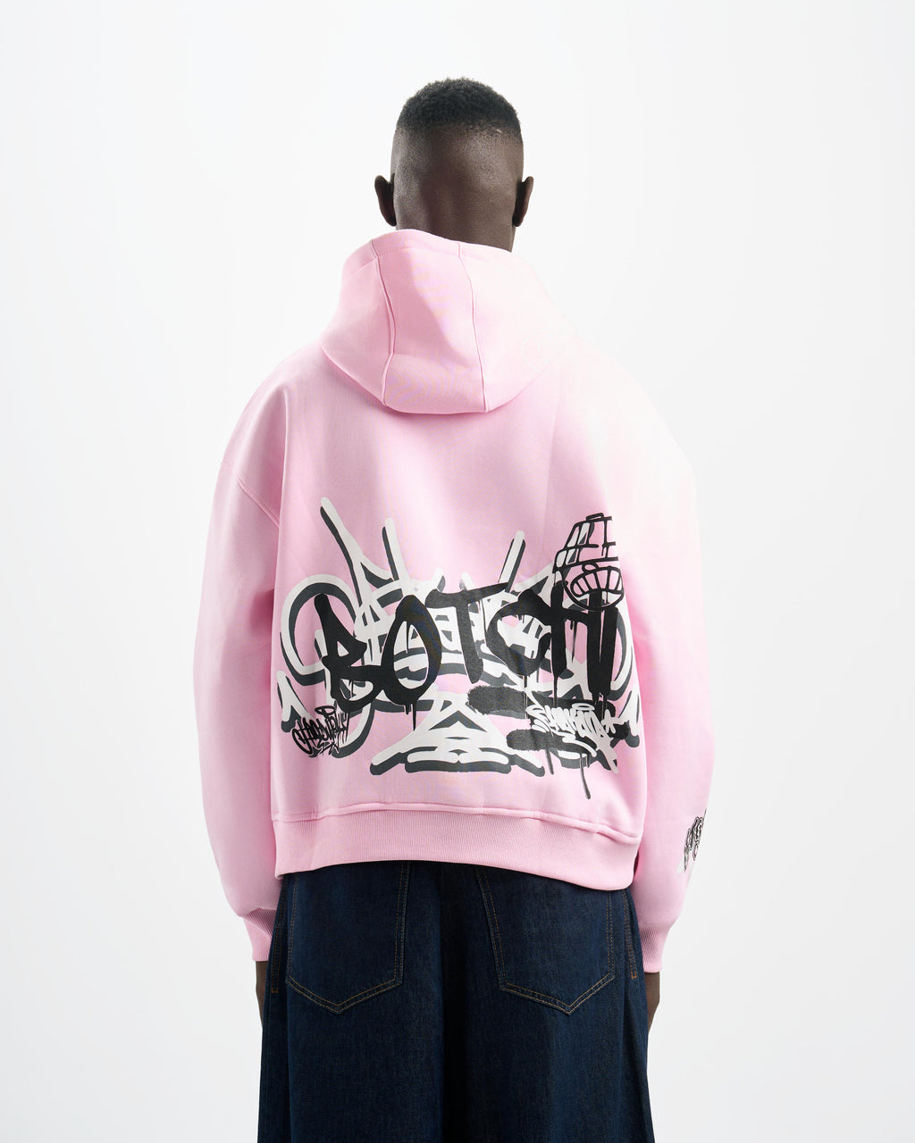 Botchi Melton Hoodie Pink