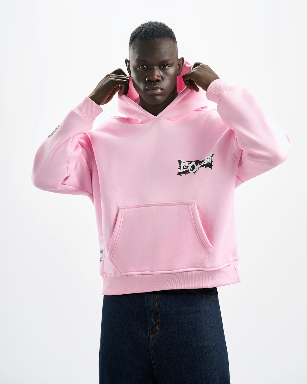 Botchi Melton Hoodie Pink
