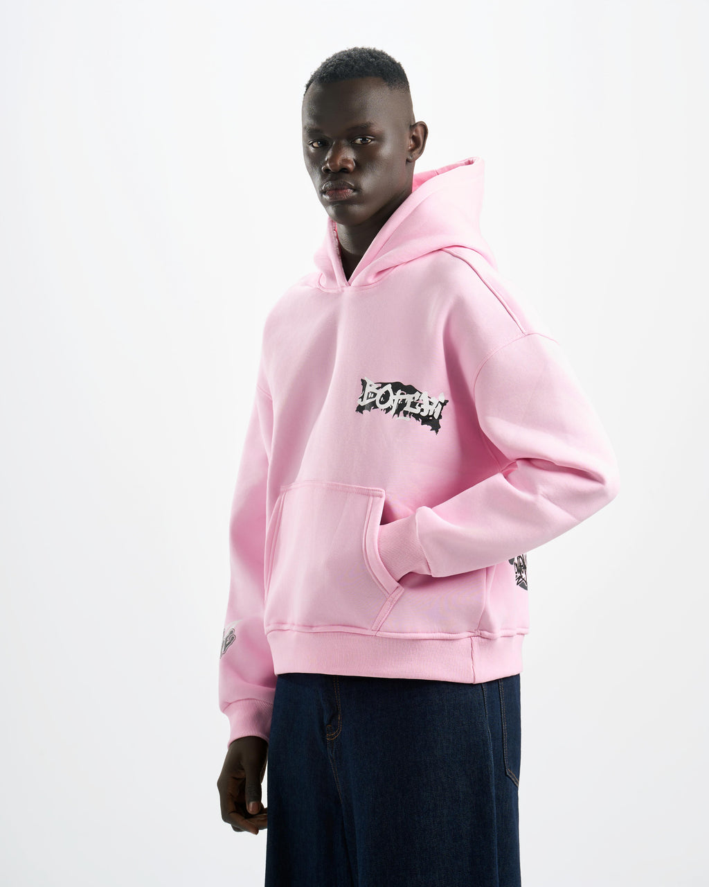 Botchi Melton Hoodie Pink