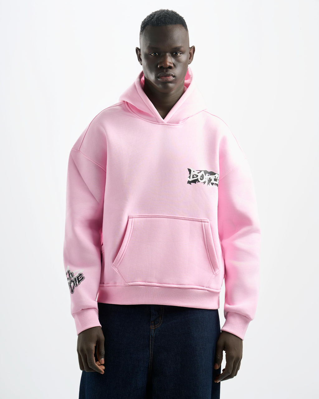 Botchi Melton Hoodie Pink