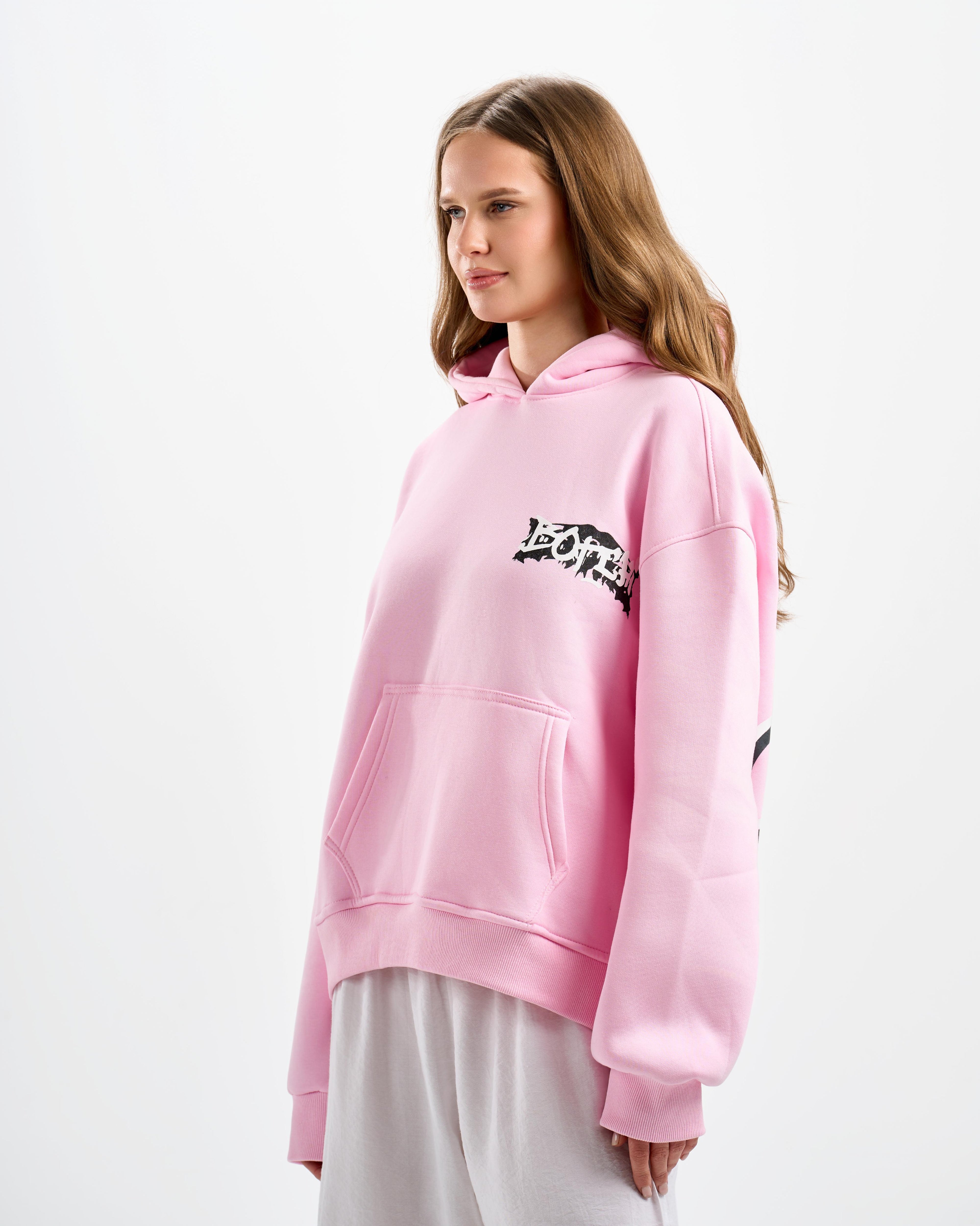 Botchi Melton Hoodie Pink